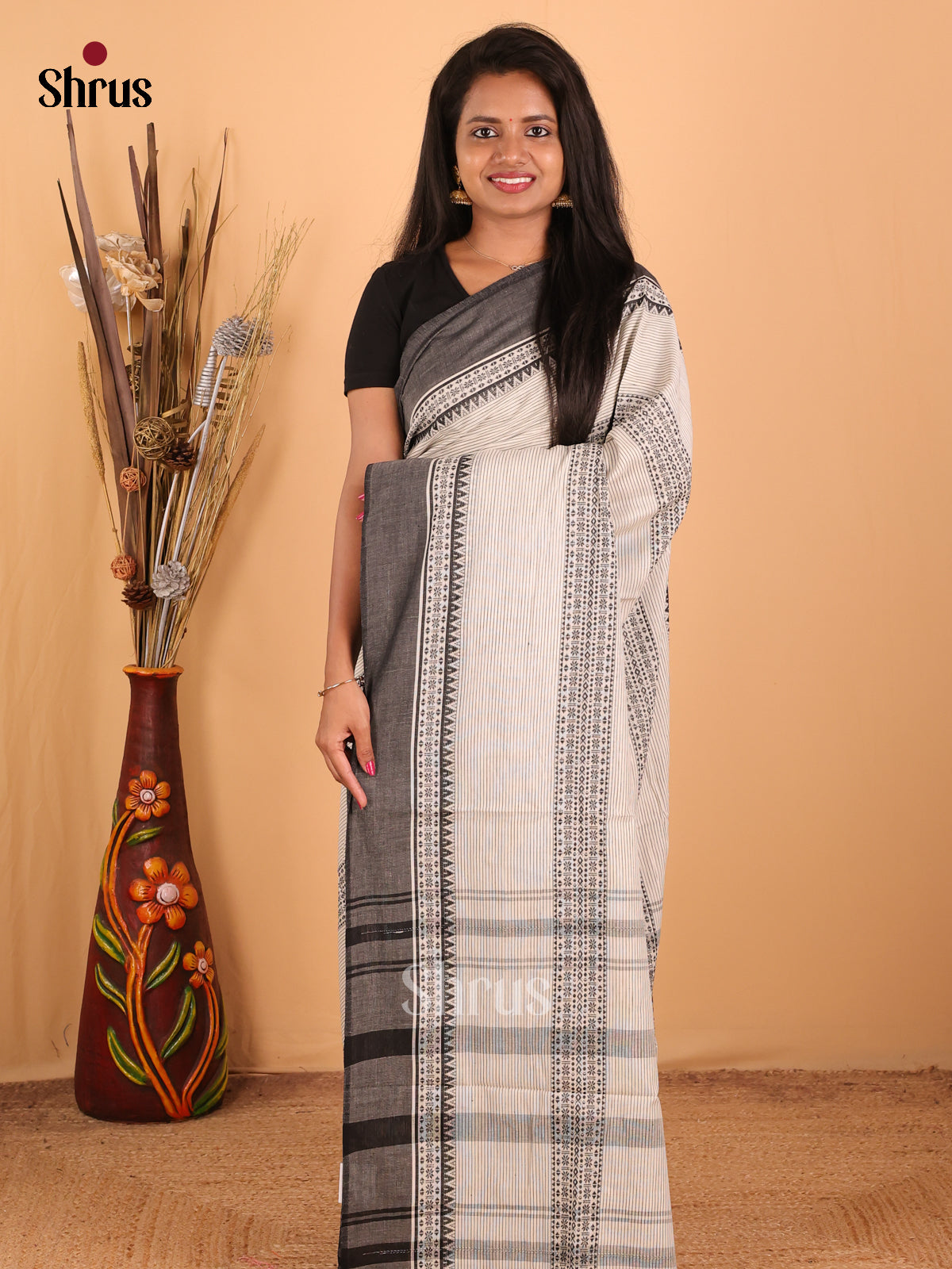 DCS12060 - Bengal Cotton  Saree - Shop on Shrus.com