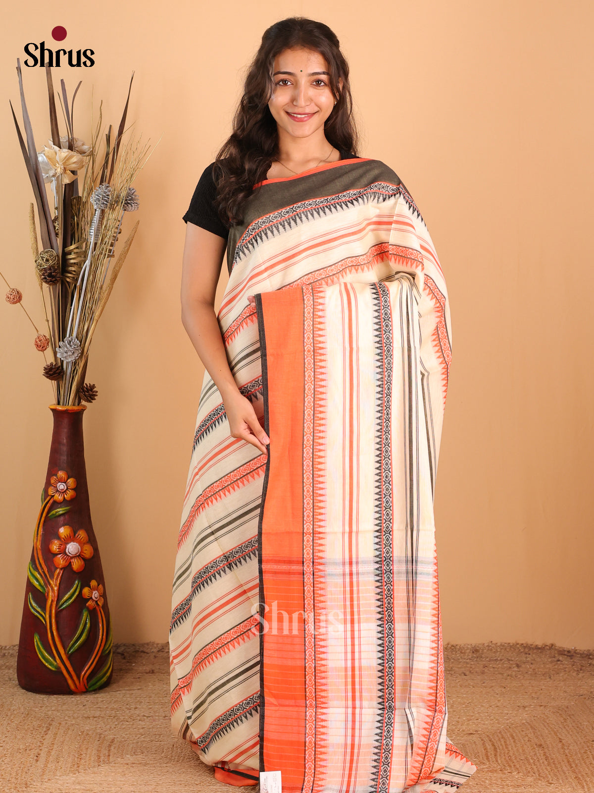 DCS12063 - Bengal cotton Saree - Shop on Shrus.com