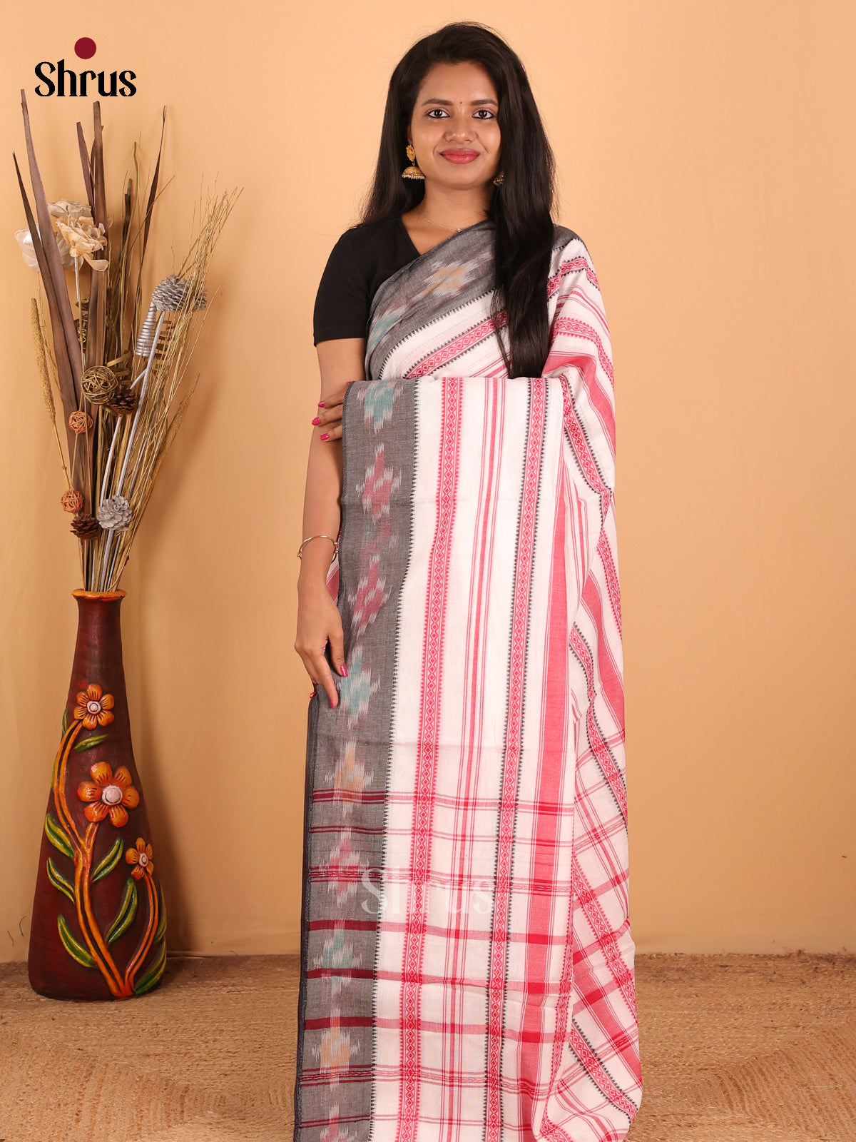 DCS12070 - Bengal Cotton  Saree - Shop on Shrus.com