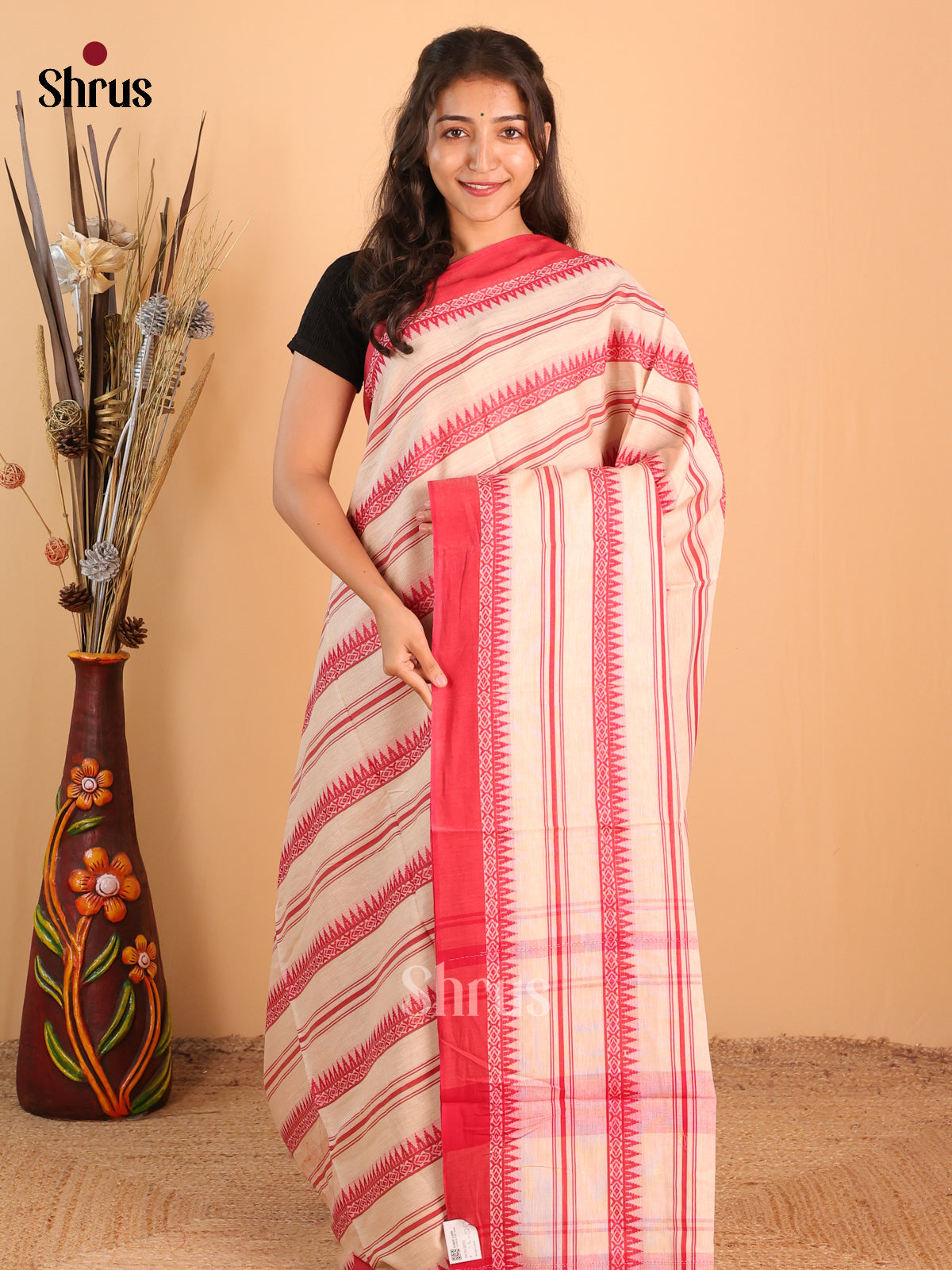 DCS12072 - Bengal cotton Saree - Shop on Shrus.com