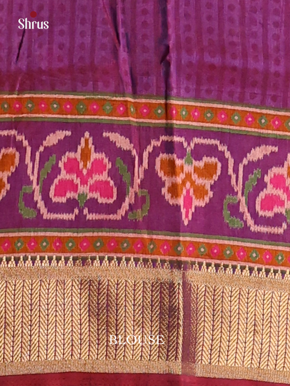 Pink & Purple - Semi Patola  Saree - Shop on Shrus.com