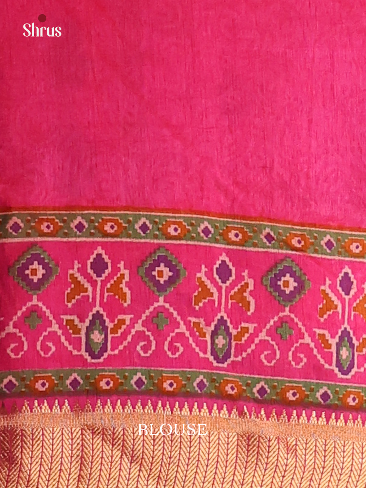 Purple & Pink - Semi Patola  Saree - Shop on Shrus.com