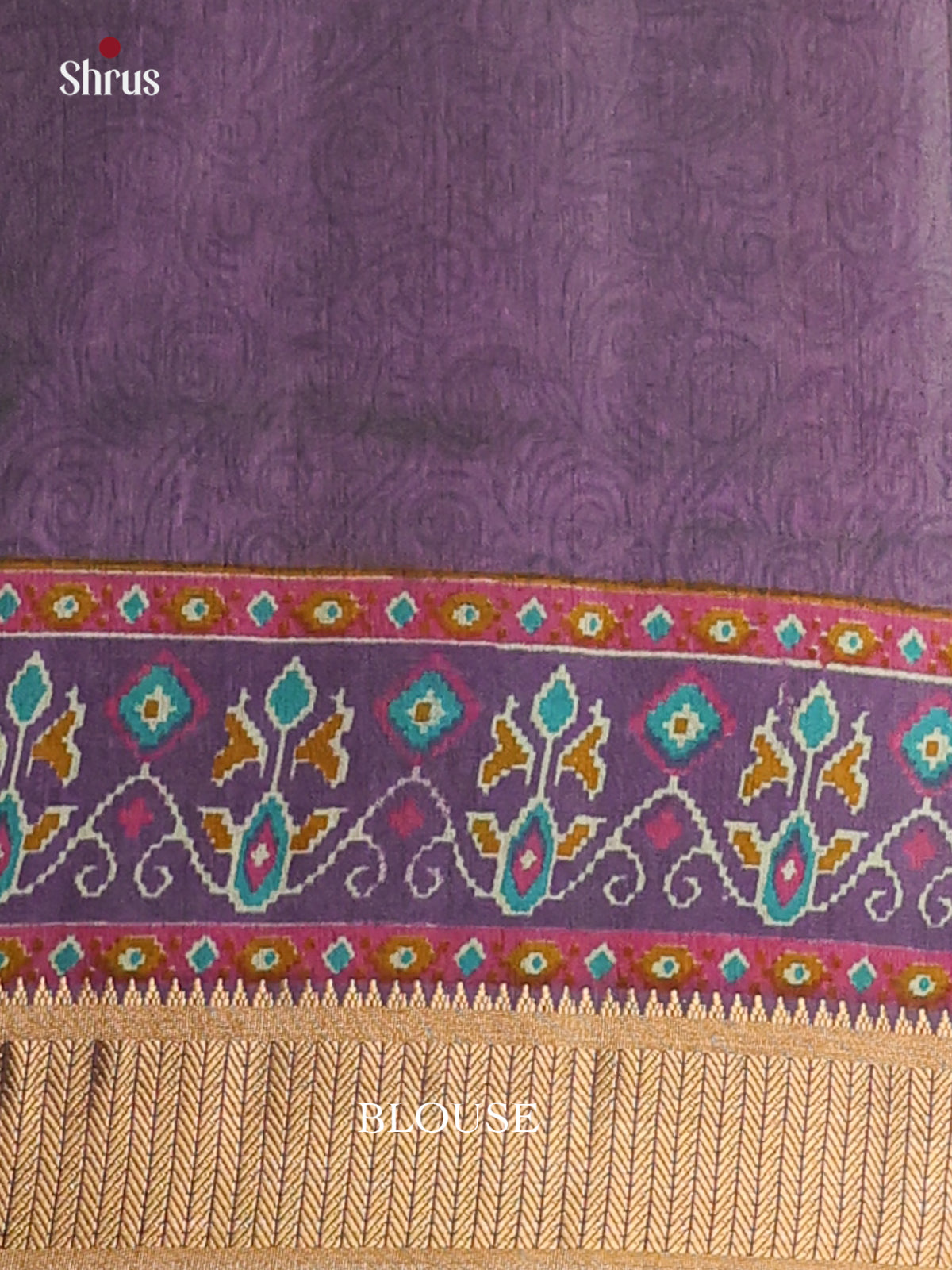Teal Green & Purple - Semi Patola Saree - DCS18031 - Shop on Shrus.com