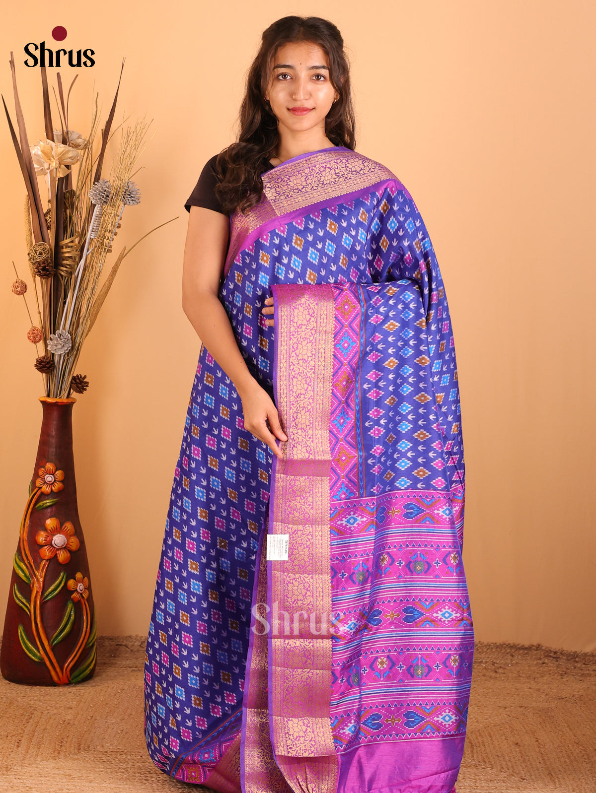 DCS18100 - Semi Patola  Saree - Shop on Shrus.com
