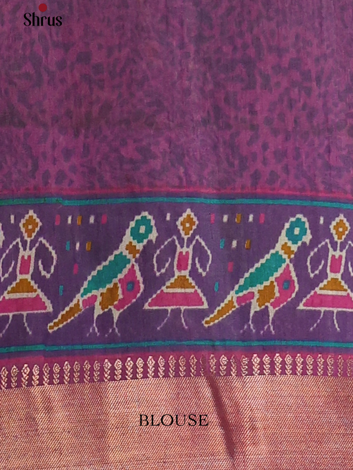 Teal Green & Purple - Semi Patola Saree - DCS18140 - Shop on Shrus.com