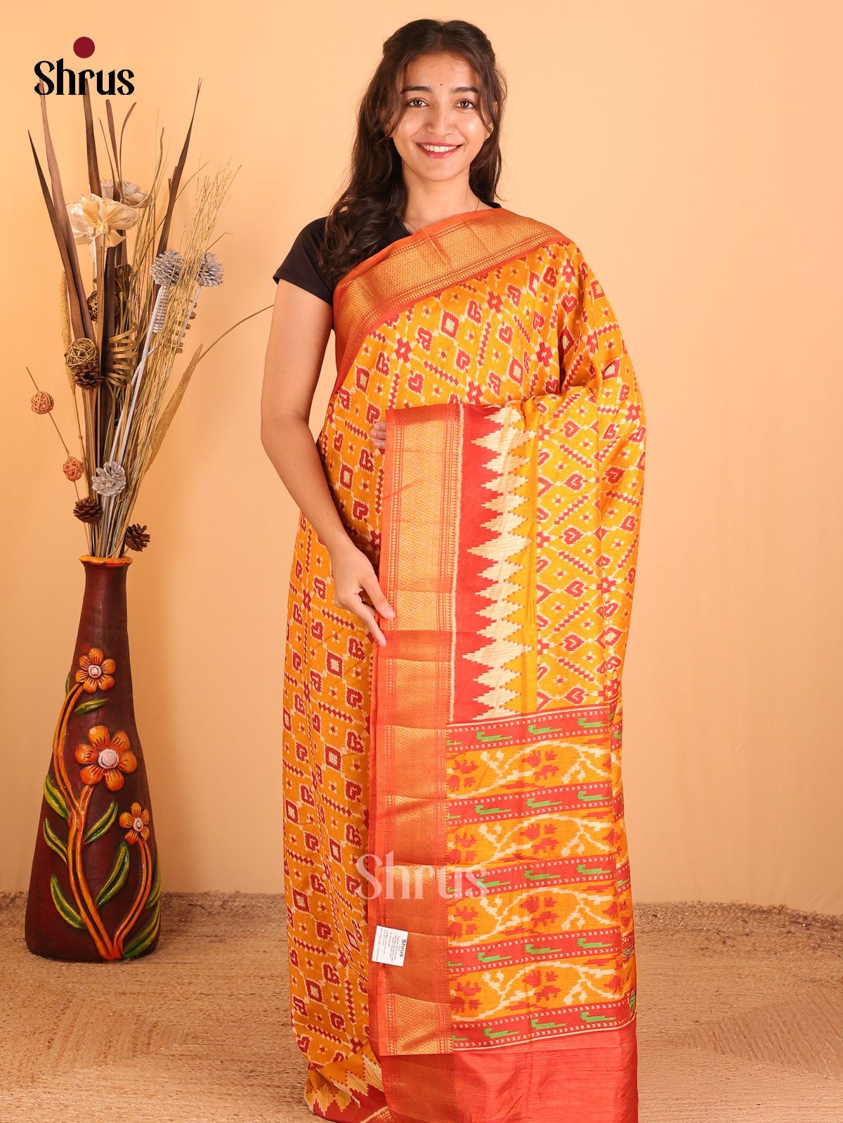 DCS18146 - Semi Patola  Saree - Shop on Shrus.com