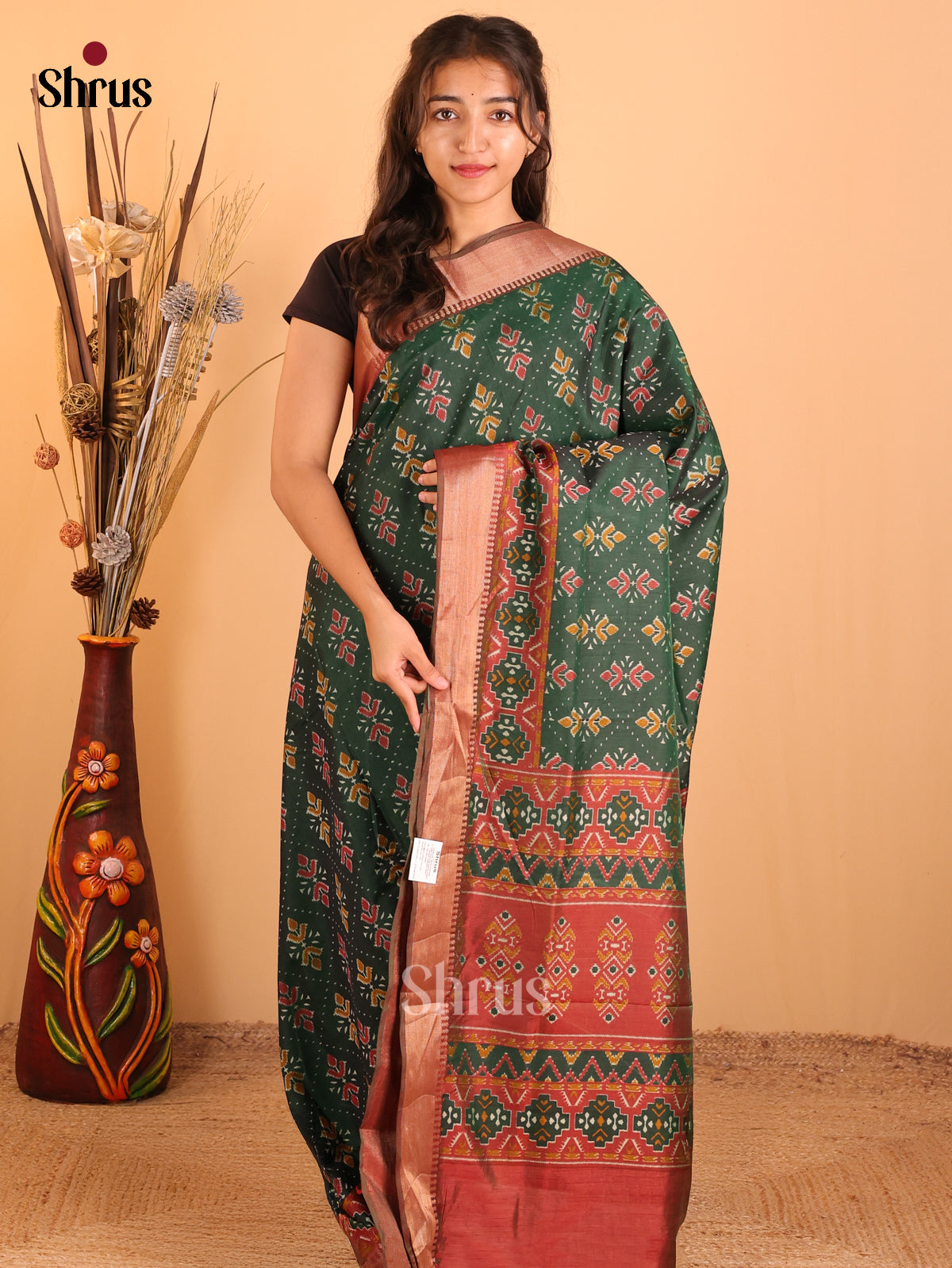 DCS18160 - Semi Patola  Saree - Shop on Shrus.com