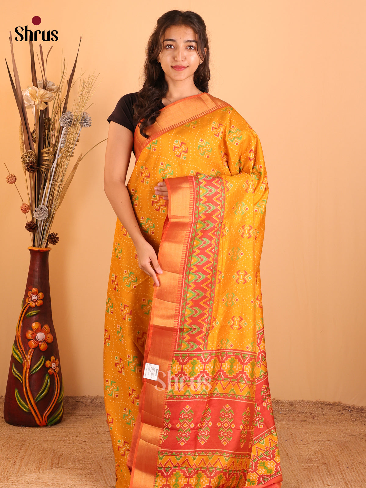 DCS18167 - Semi Patola  Saree - Shop on Shrus.com