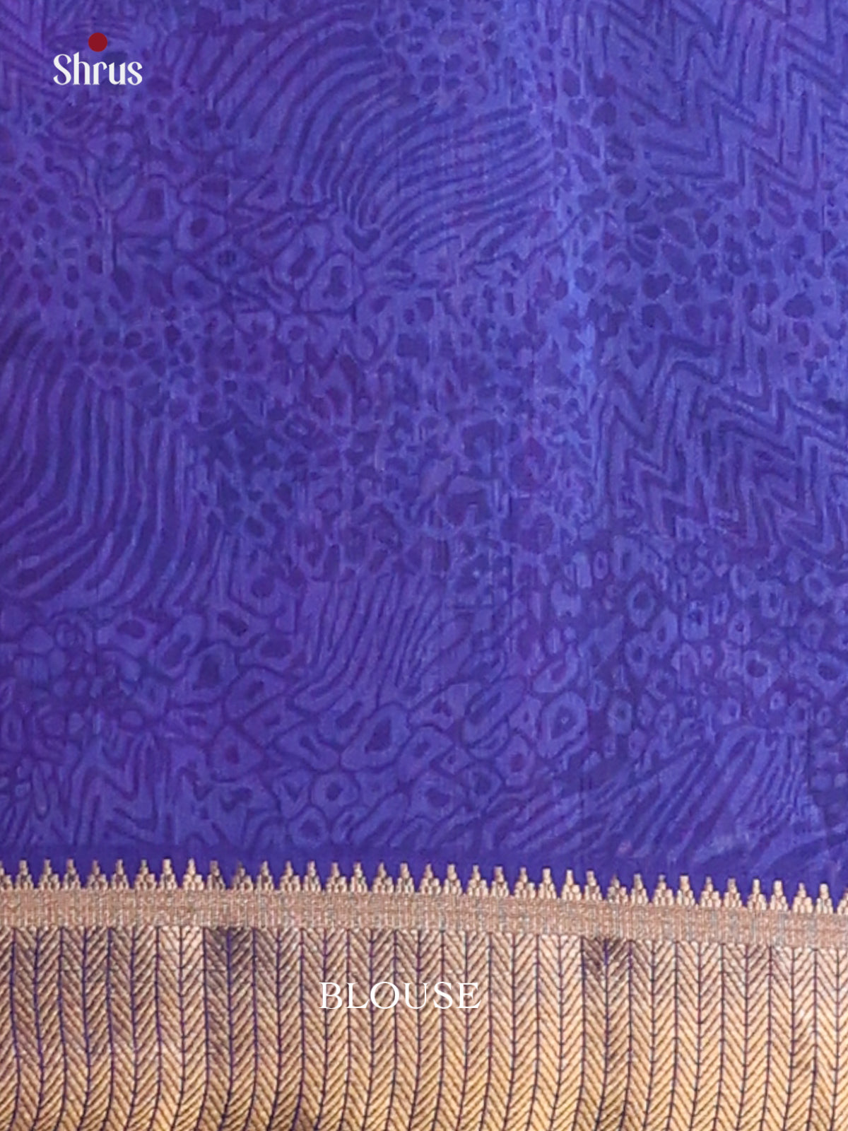 Purple & Blue - Semi Patola  Saree - Shop on Shrus.com