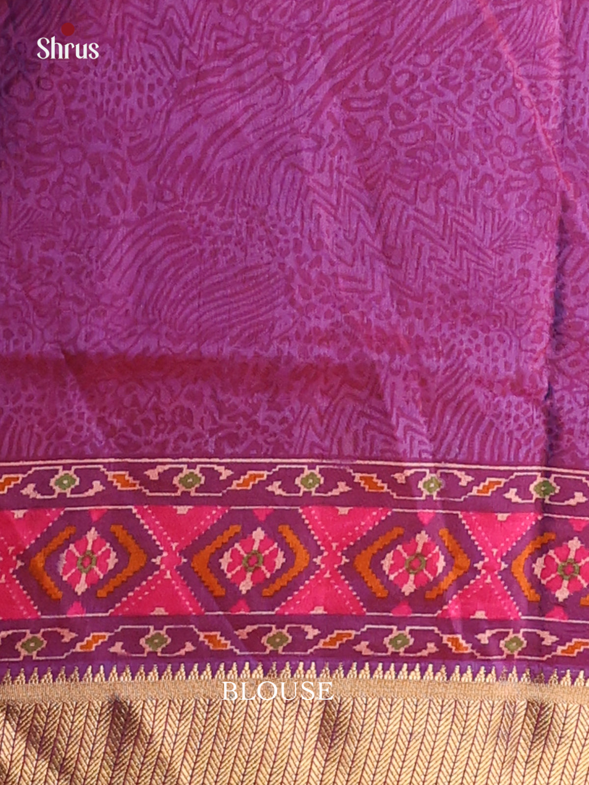 Pink & Purple - Semi Patola  Saree - Shop on Shrus.com