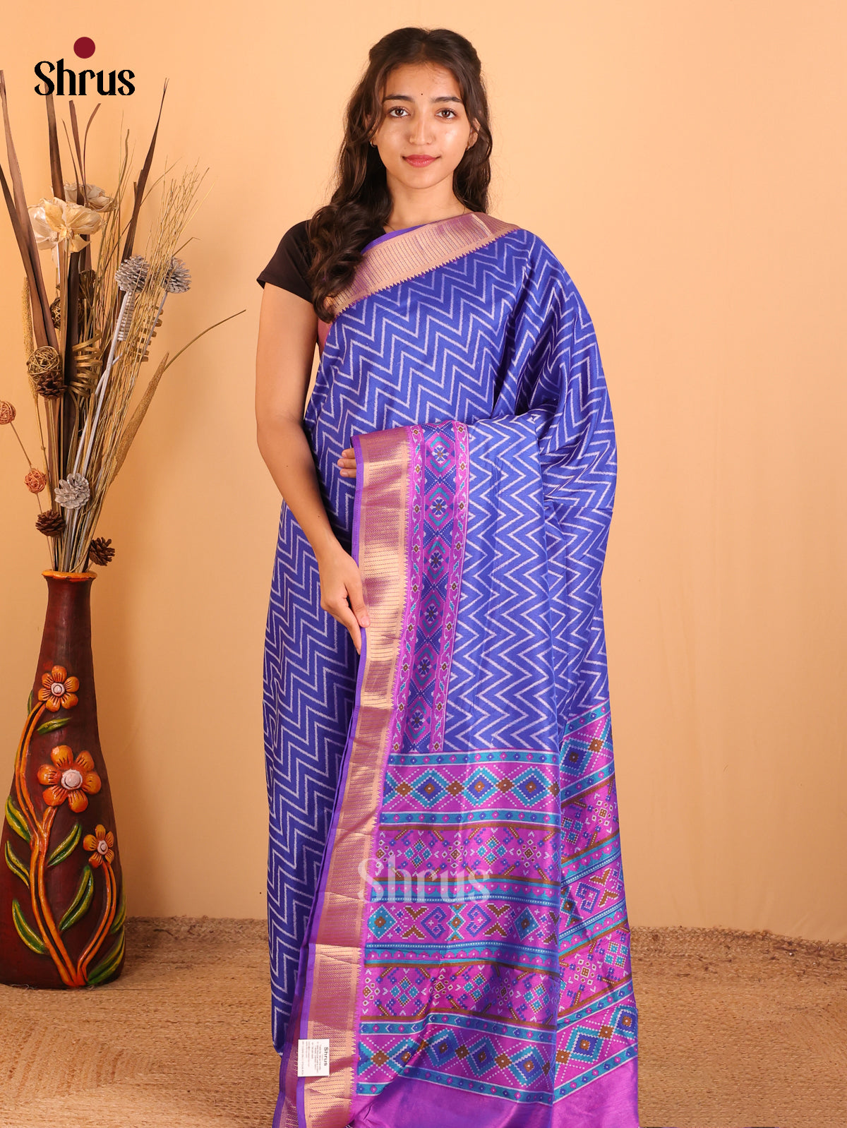 DCS18208 - Semi Patola  Saree - Shop on Shrus.com