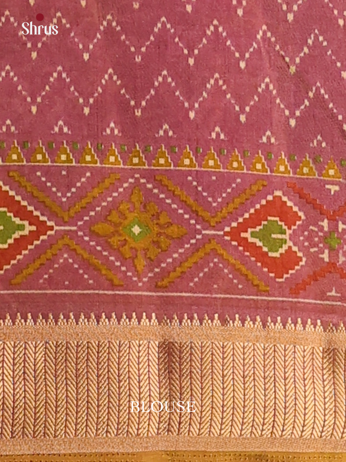 Green & Purple- Semi Patola  Saree - Shop on Shrus.com