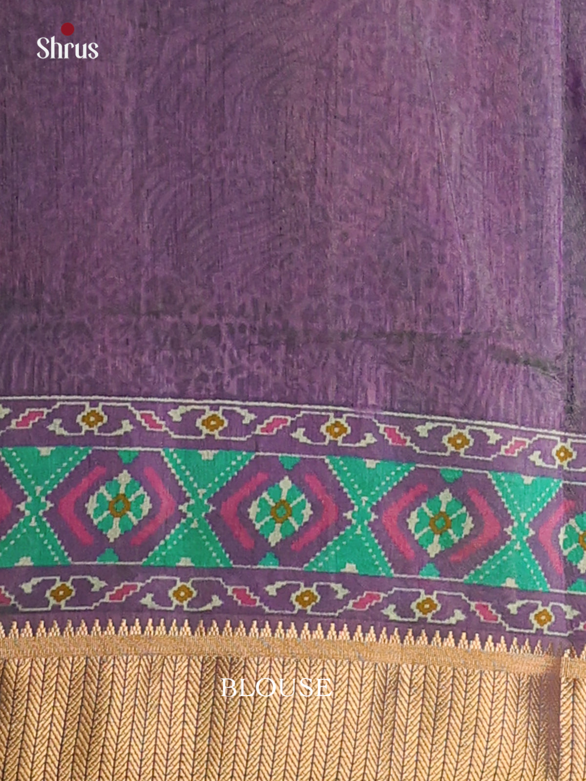 Teal Green & Violet - Semi Patola Saree - DCS18214 - Shop on Shrus.com