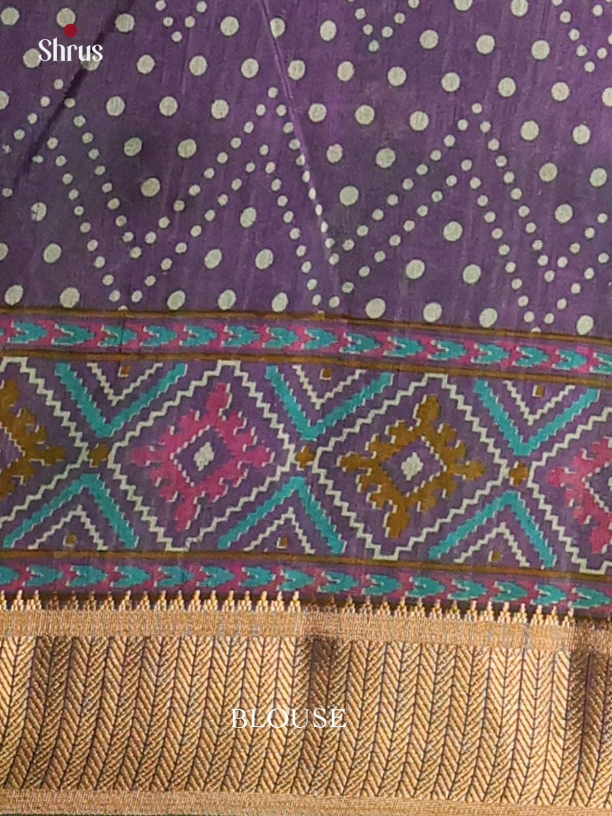 Teal Green & purple - Semi Patola Saree - DCS18238 - Shop on Shrus.com