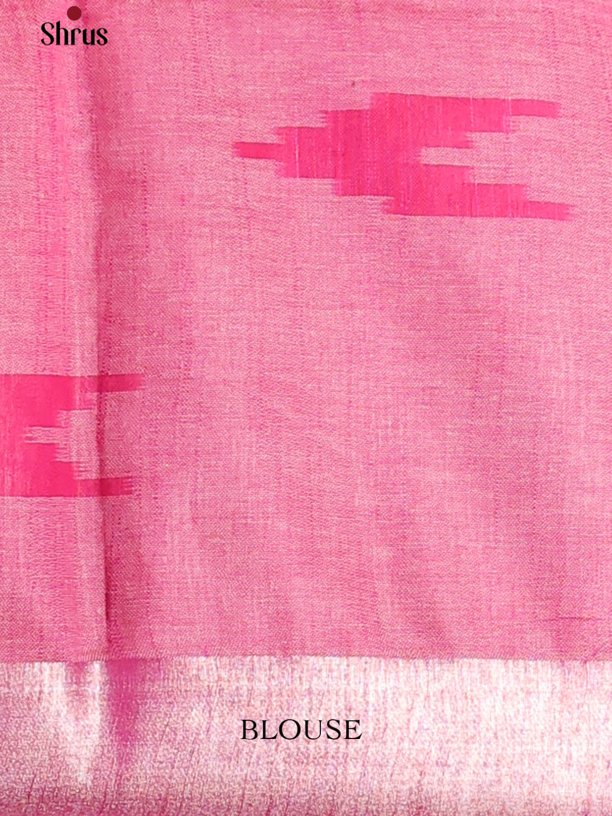 Cream & Pink - Semi Ikkat Saree - Shop on Shrus.com