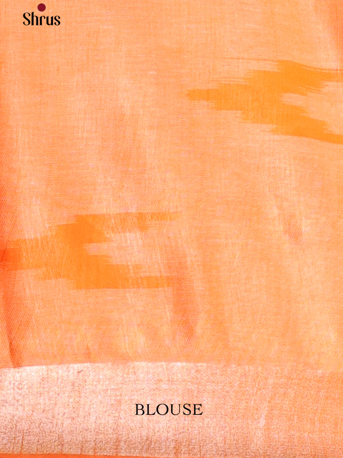 Cream & Orange - Semi Ikkat Saree - Shop on Shrus.com