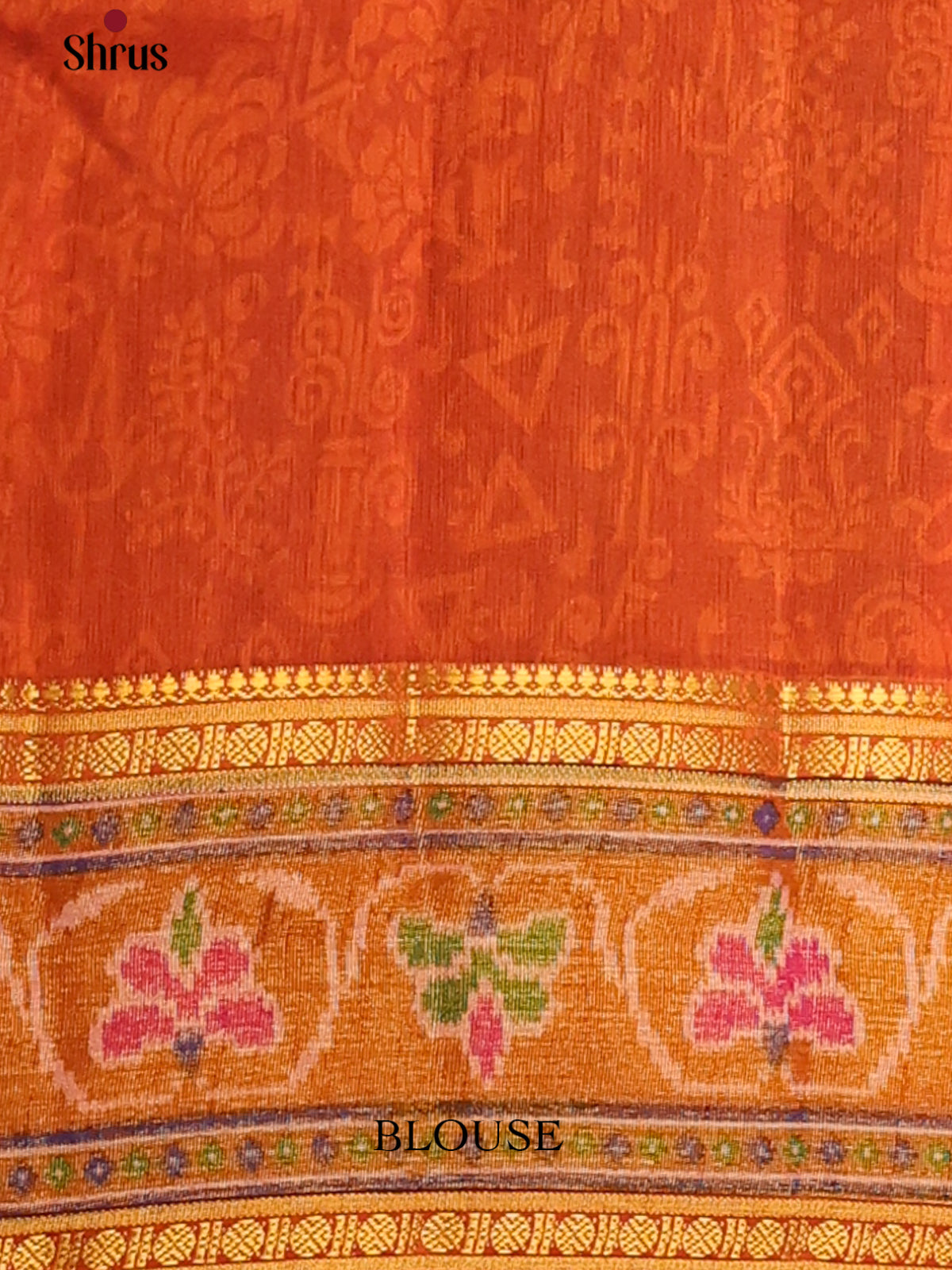 Pink & Brick - Semi Patola Saree - Shop on Shrus.com