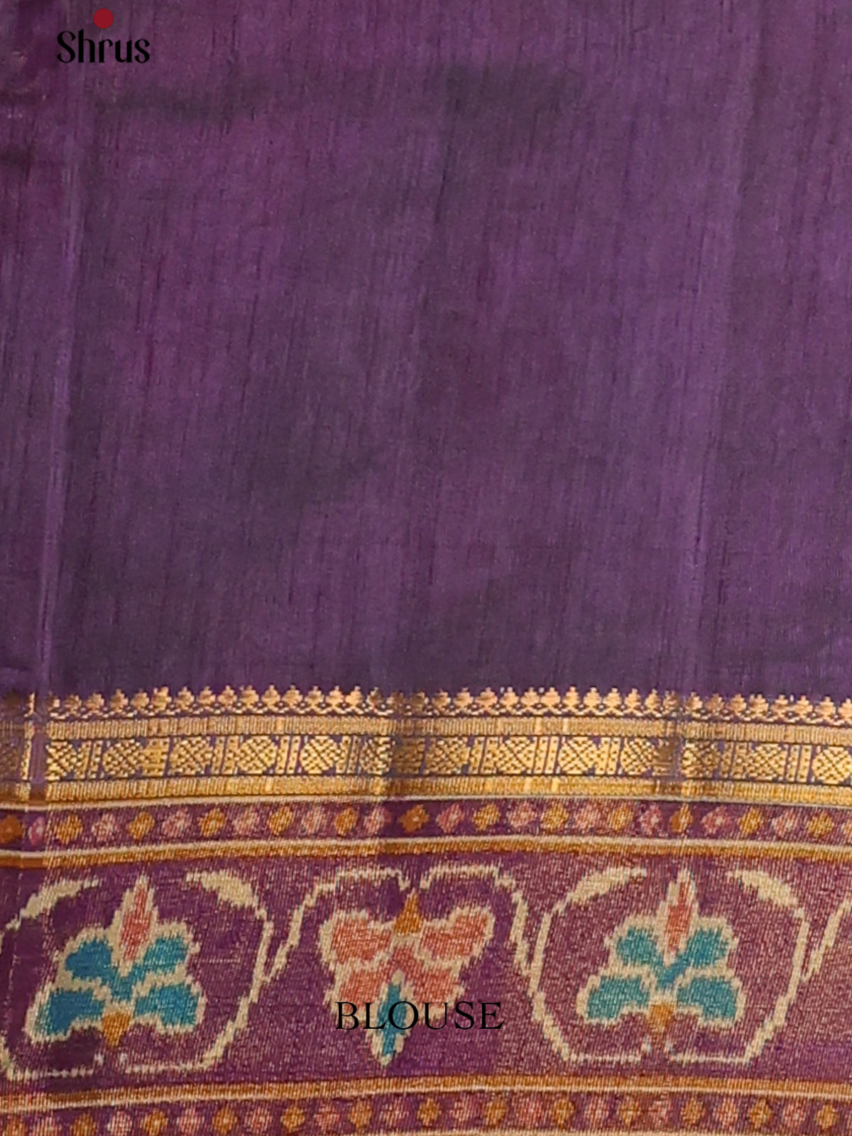 Blue & Purple - Semi Patola Saree - Shop on Shrus.com