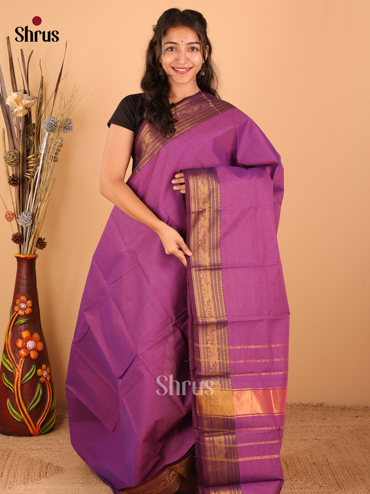 Violet - Chettinad saree -DDS02014 - Shop on Shrus.com