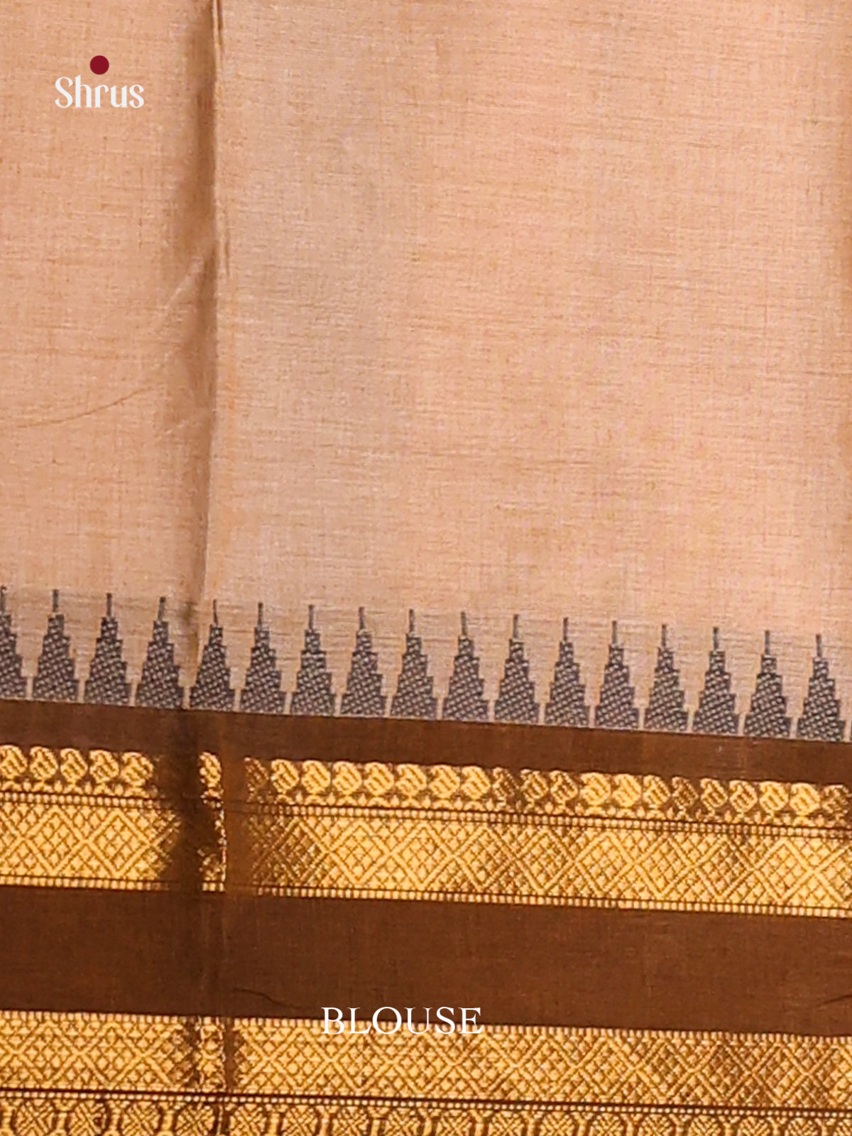 Sandal with Brown-Chettinad saree -DDS02076 - Shop on Shrus.com