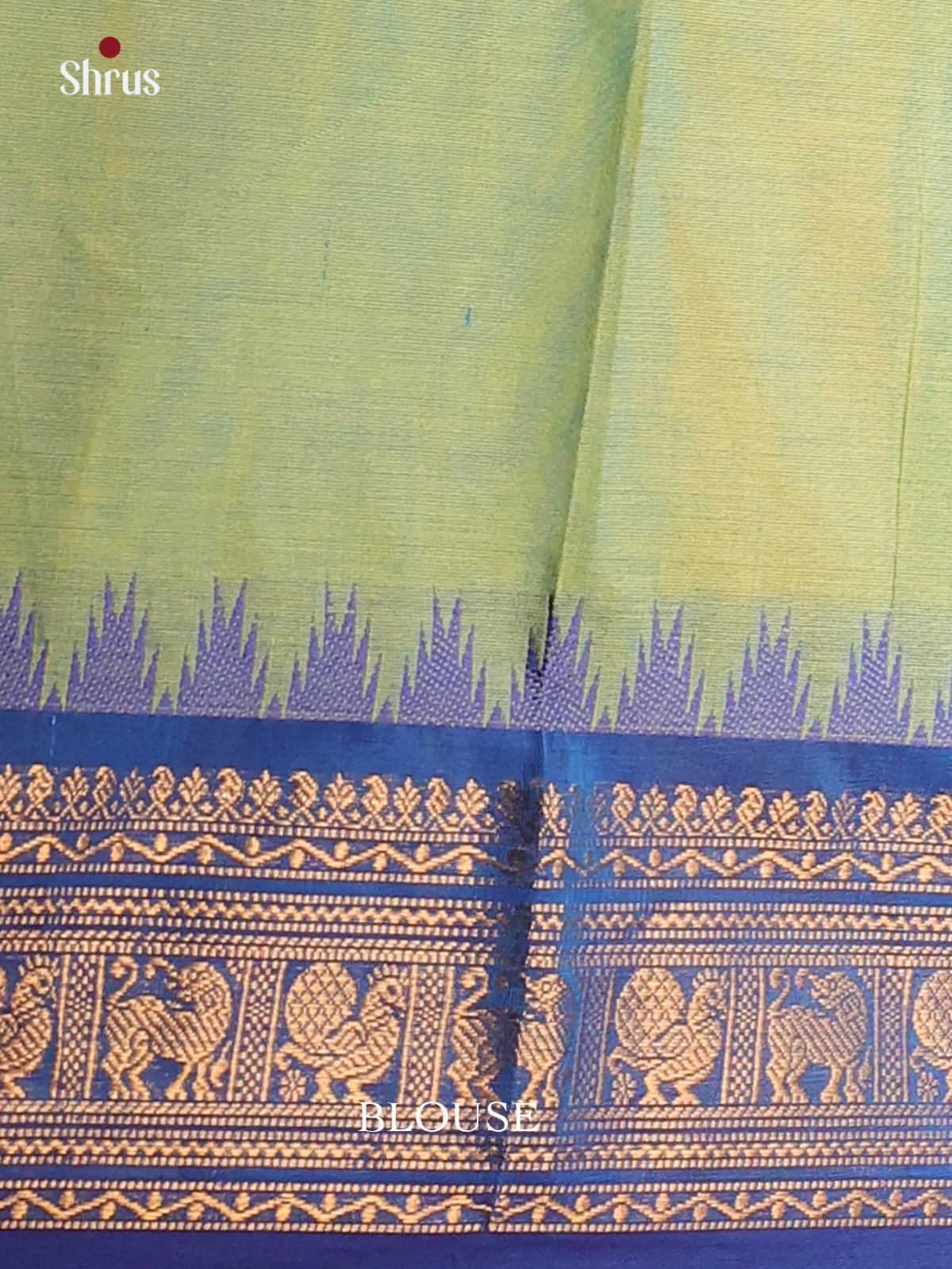 Dual Tone Green with Royaal blue - Chettinad saree -DDS02080 - Shop on Shrus.com