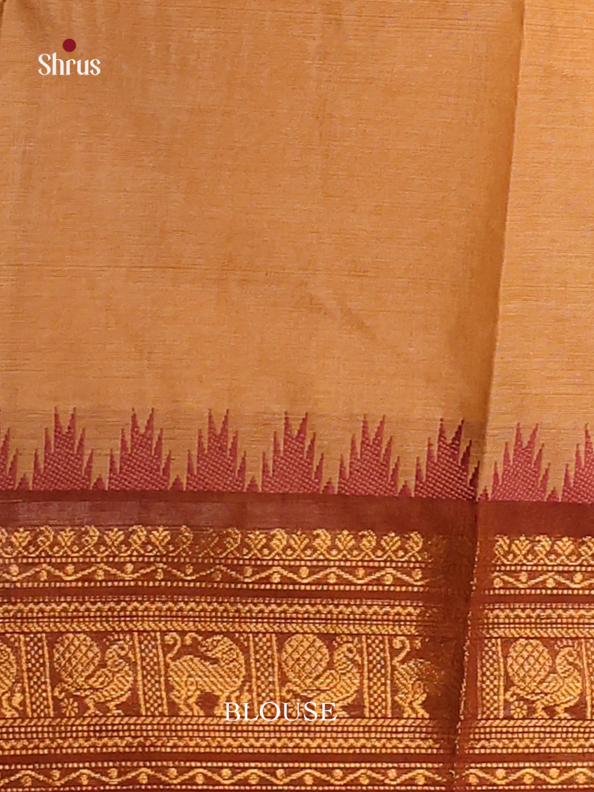 Sandal with Brown-Chettinad saree -DDS02081 - Shop on Shrus.com
