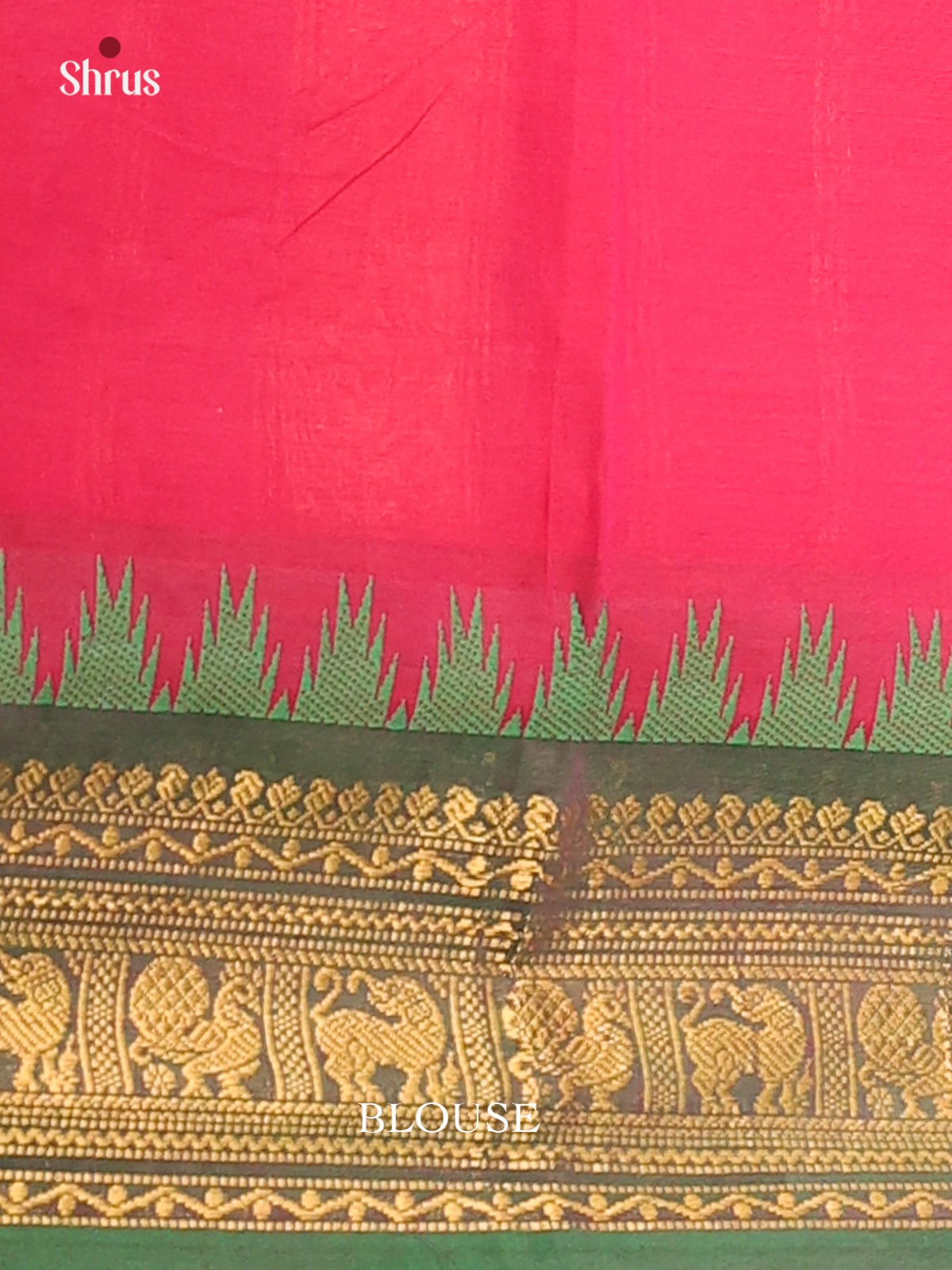 Magenta with Green - Chettinad saree -DDS02084 - Shop on Shrus.com