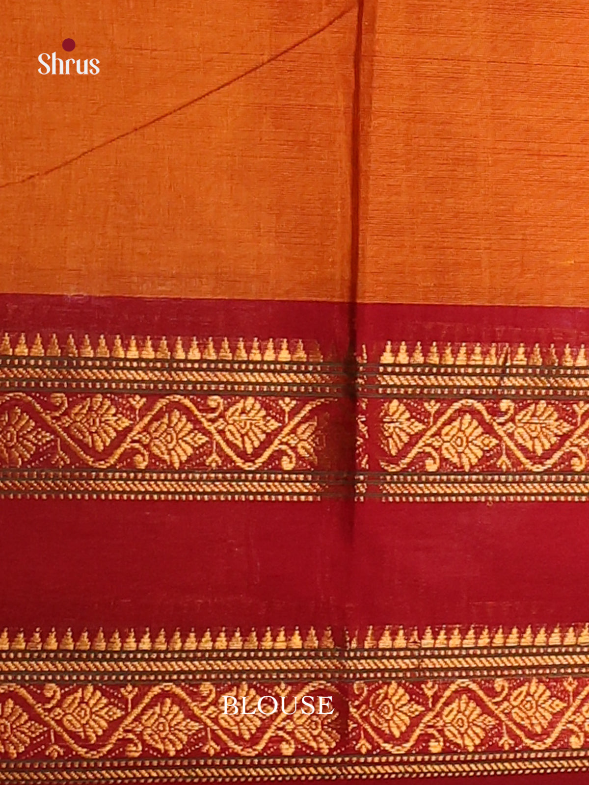 Rust with Red-Chettinad saree -DDS02092 - Shop on Shrus.com