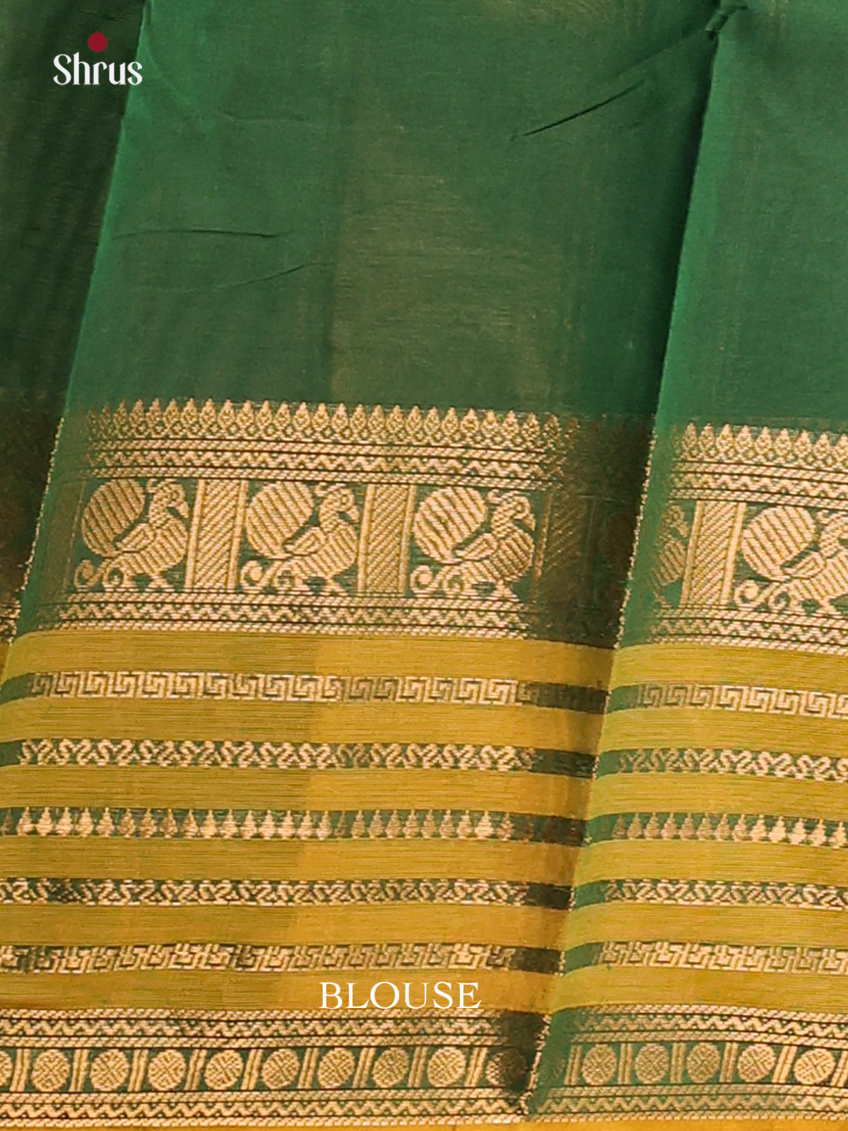 Dark geen with yellow - Chettinad saree -DDS02095 - Shop on Shrus.com