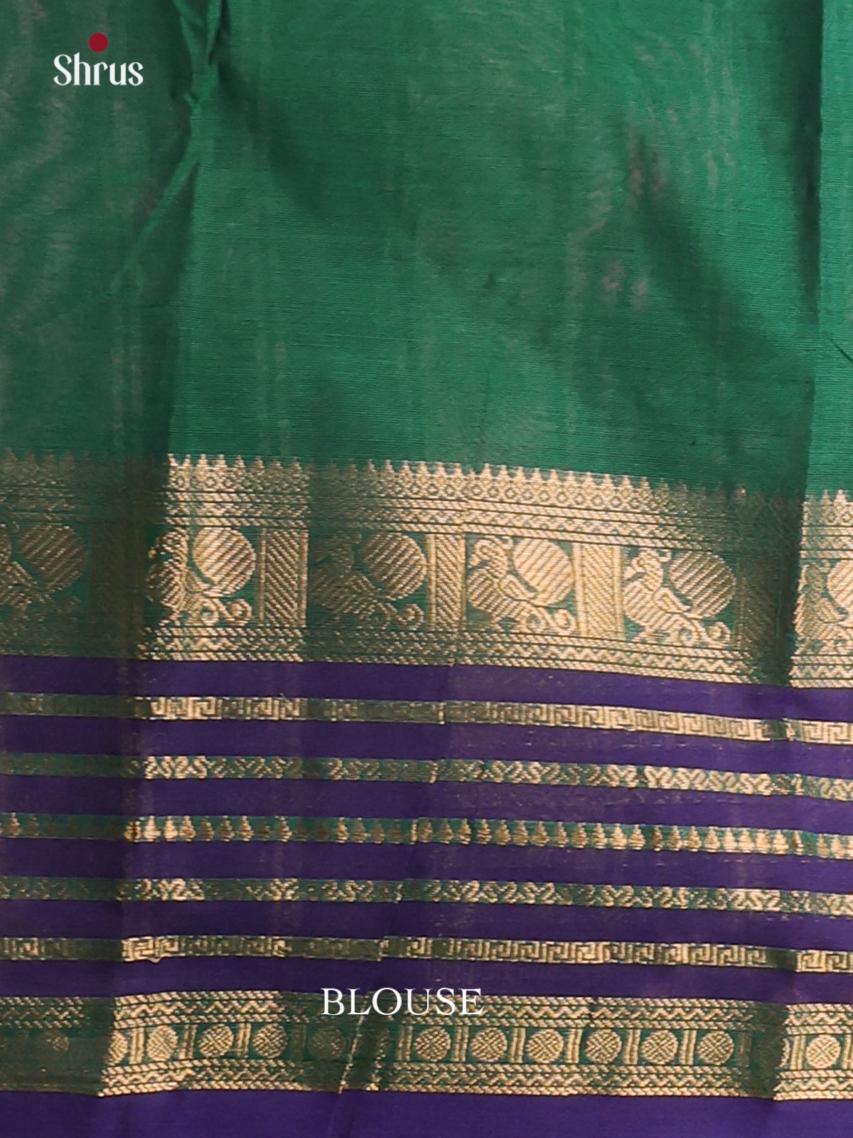Bottle green with Royal Blue - Chettinad saree -DDS02096 - Shop on Shrus.com