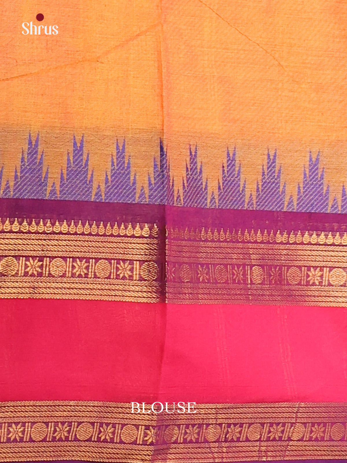 Dual Done Mustard with Purple - Chettinad saree -DDS02148 - Shop on Shrus.com