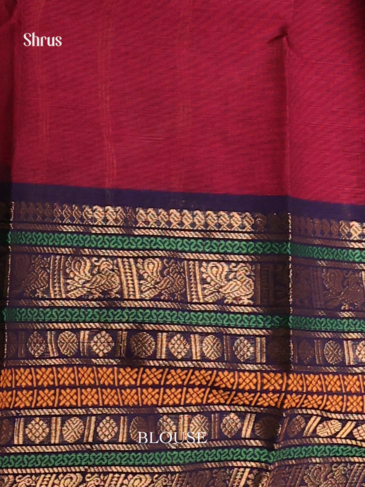 Plum with Navy Blue-Chettinad saree -DDS02166 - Shop on Shrus.com