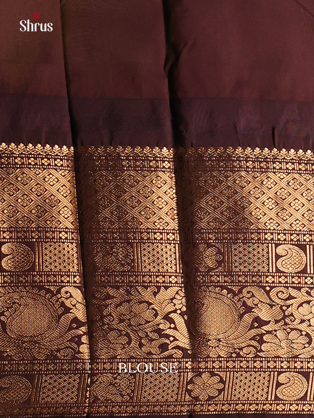 Parrot Green with Brown-Gadwal Half pure Saree  - DDS04039 - Shop on Shrus.com