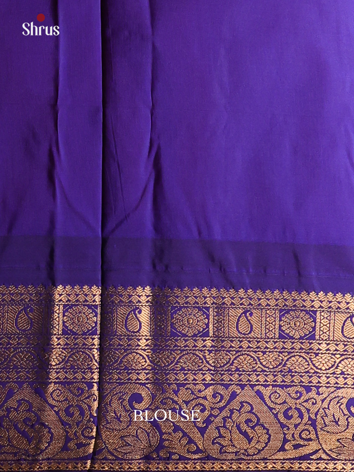 Pinkish Orange with Royal Blue-Gadwal Half pure Saree  - DDS04069 - Shop on Shrus.com