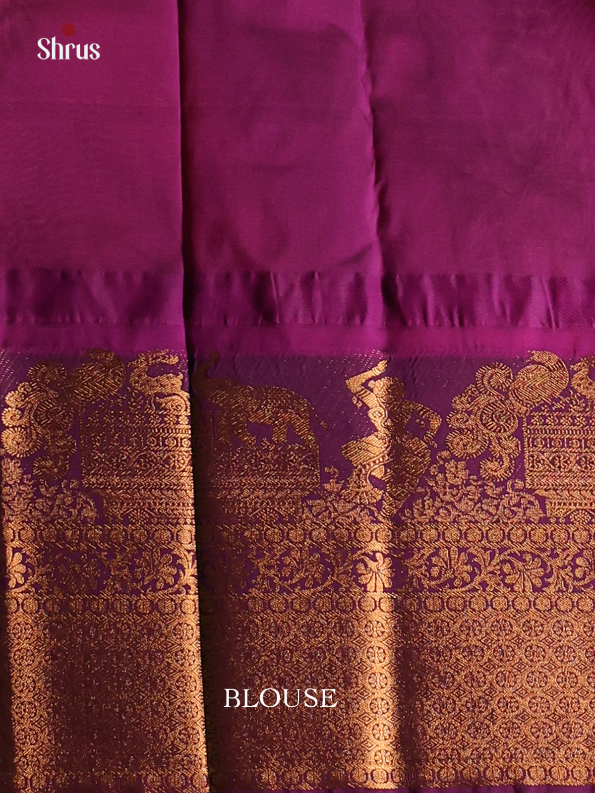 peach pink with Purple-Gadwal Half pure Saree  - DDS04099 - Shop on Shrus.com