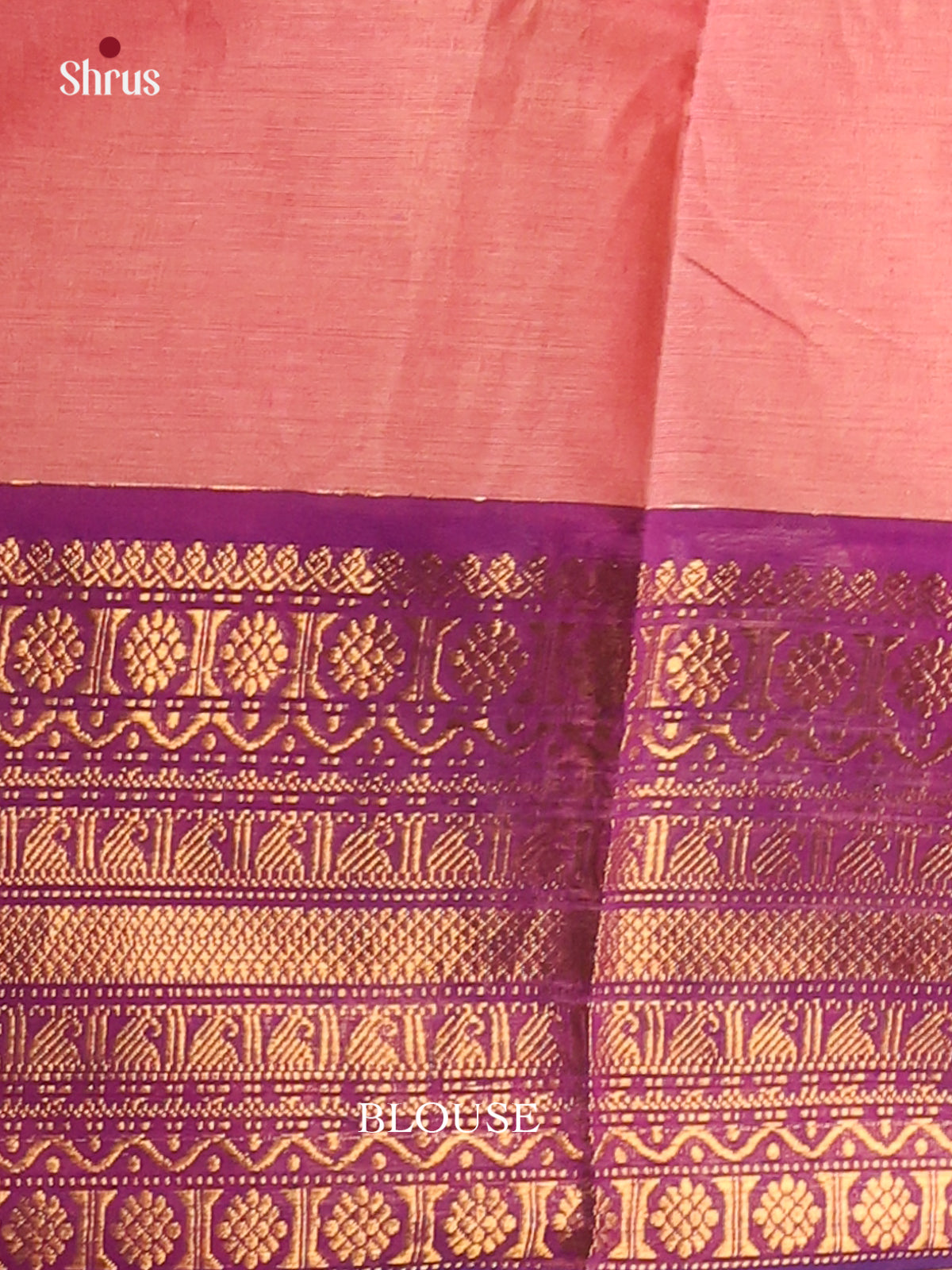 Peach with Purple - Chettinad saree-DDS05063 - Shop on Shrus.com