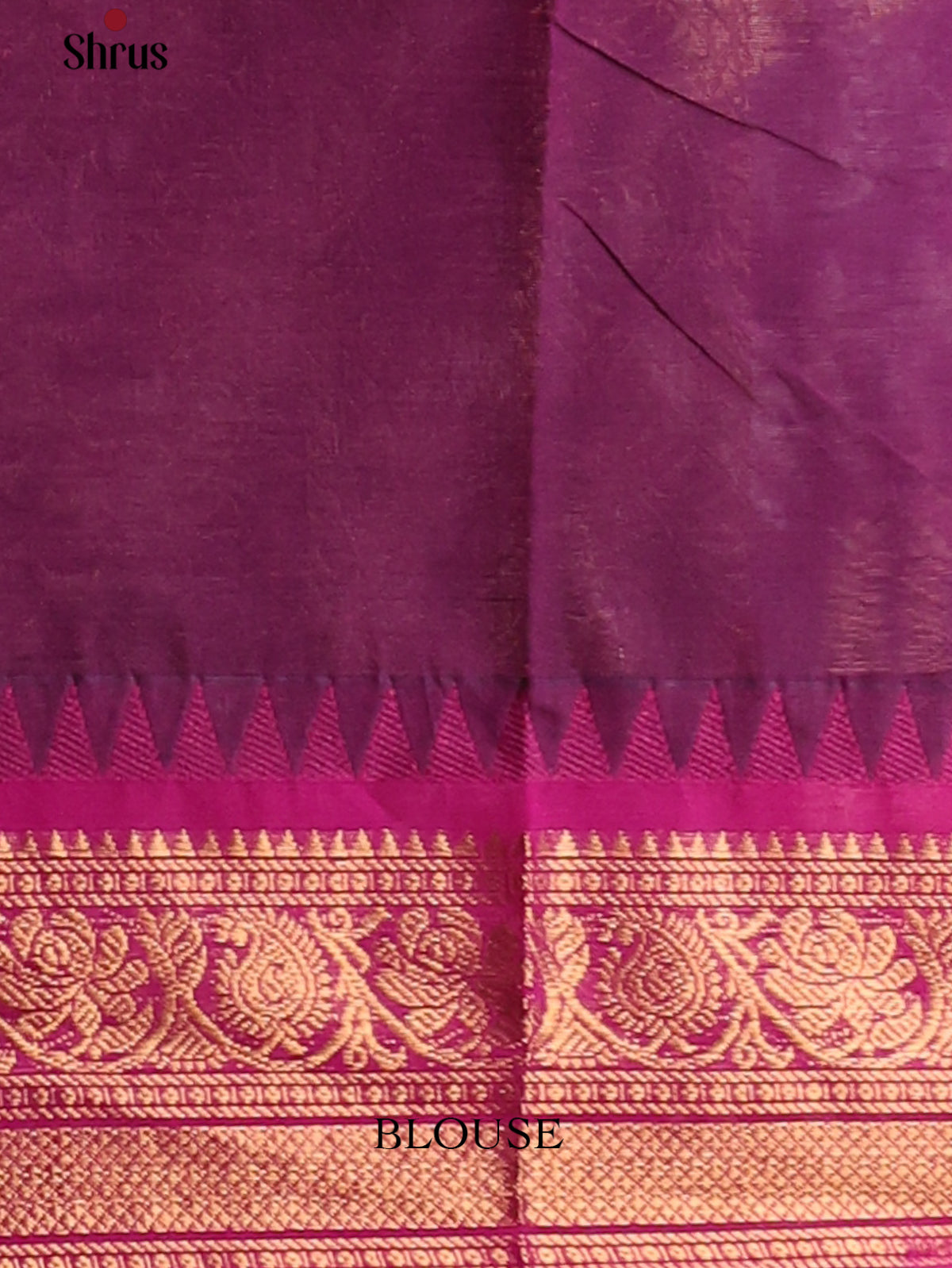 Purple - Chettinad Cotton Saree - DDS09322 - Shop on Shrus.com