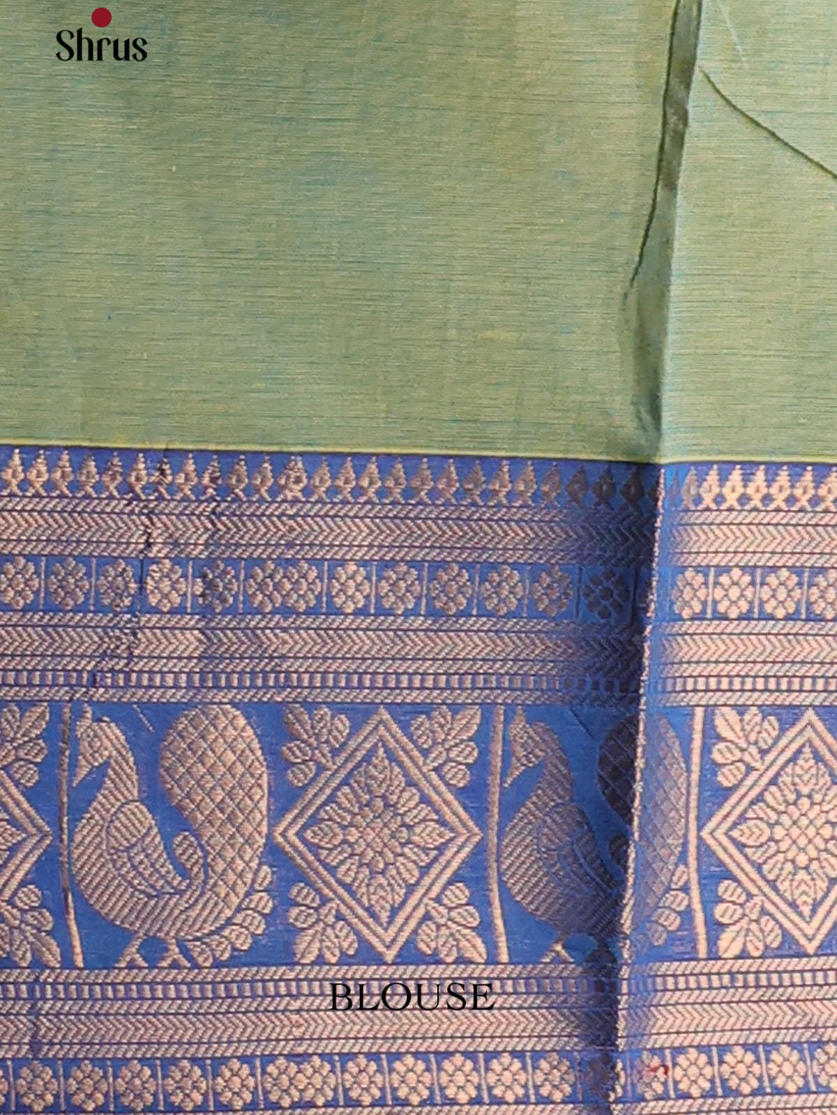 Dual Tone Pastel Green with Blue - Chettinad Cotton Saree - DDS09343 - Shop on Shrus.com