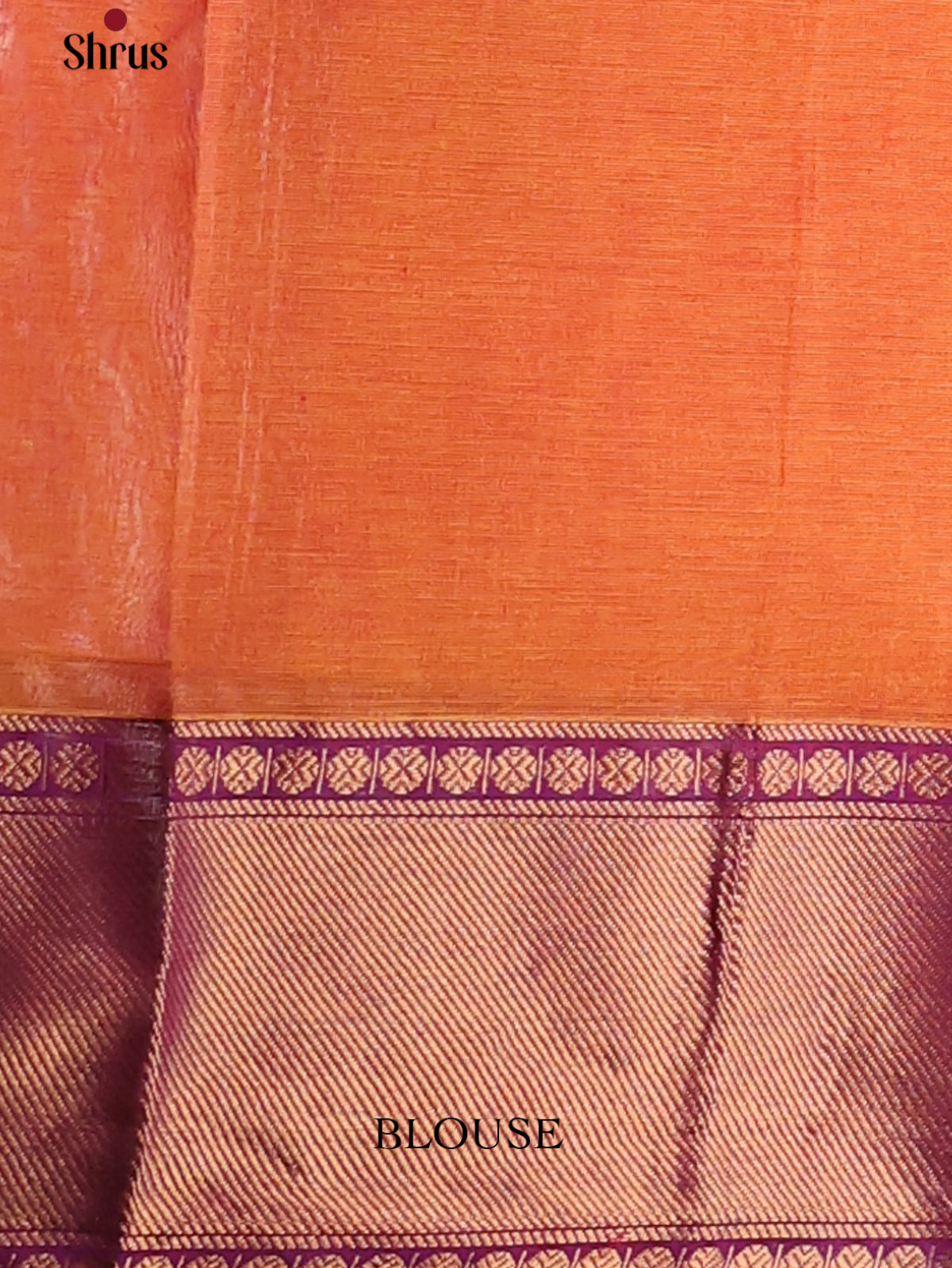 Dual Tone orange with pink & violet Border - Chettinad Cotton Saree - DDS09360 - Shop on Shrus.com