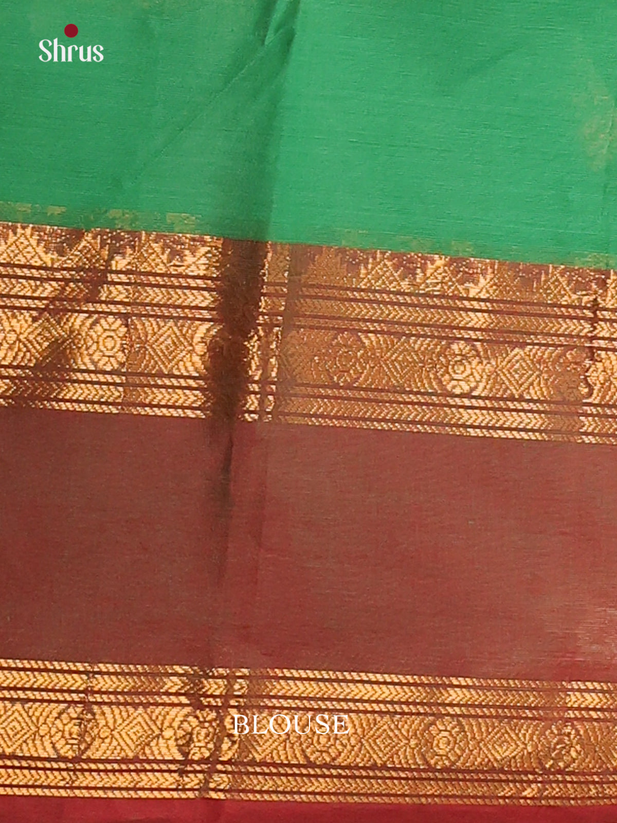 Leaf green with Brown - Chettinad Cotton Saree - DDS09393 - Shop on Shrus.com