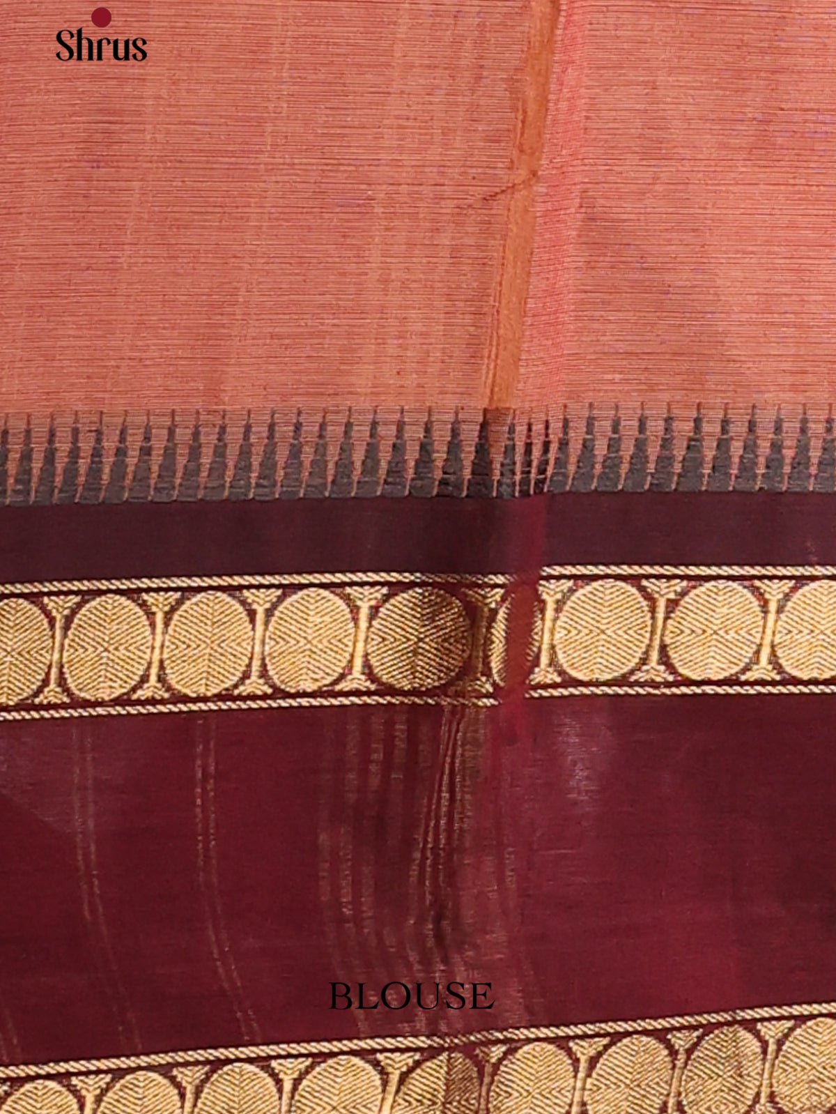 Dual Tone Brown & Maroon - Chettinad Cotton Saree - DDS10010 - Shop on Shrus.com