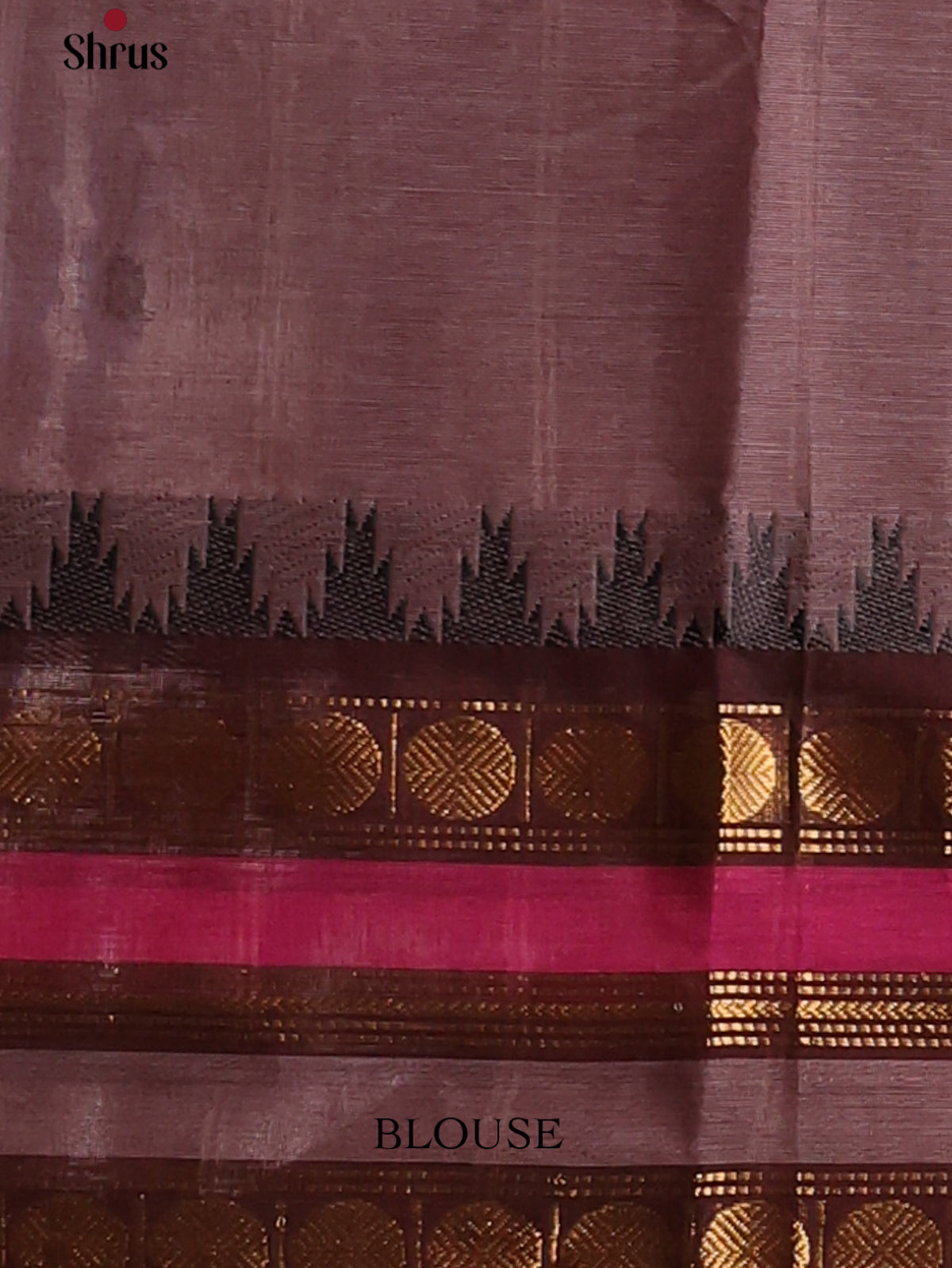 Dual Tone grey with dark maroon - Chettinad Cotton Saree - DDS10032 - Shop on Shrus.com