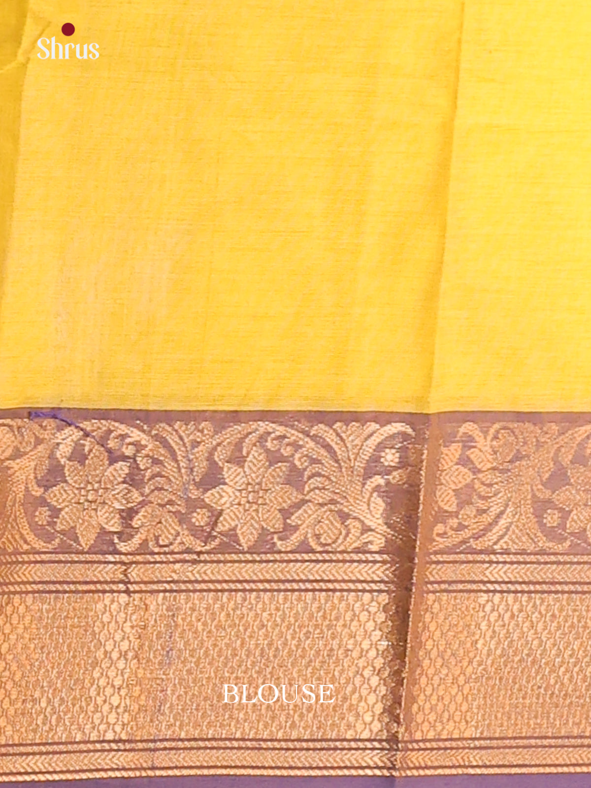 Yellow with Purple - Chettinad Cotton Saree - Shop on Shrus.com