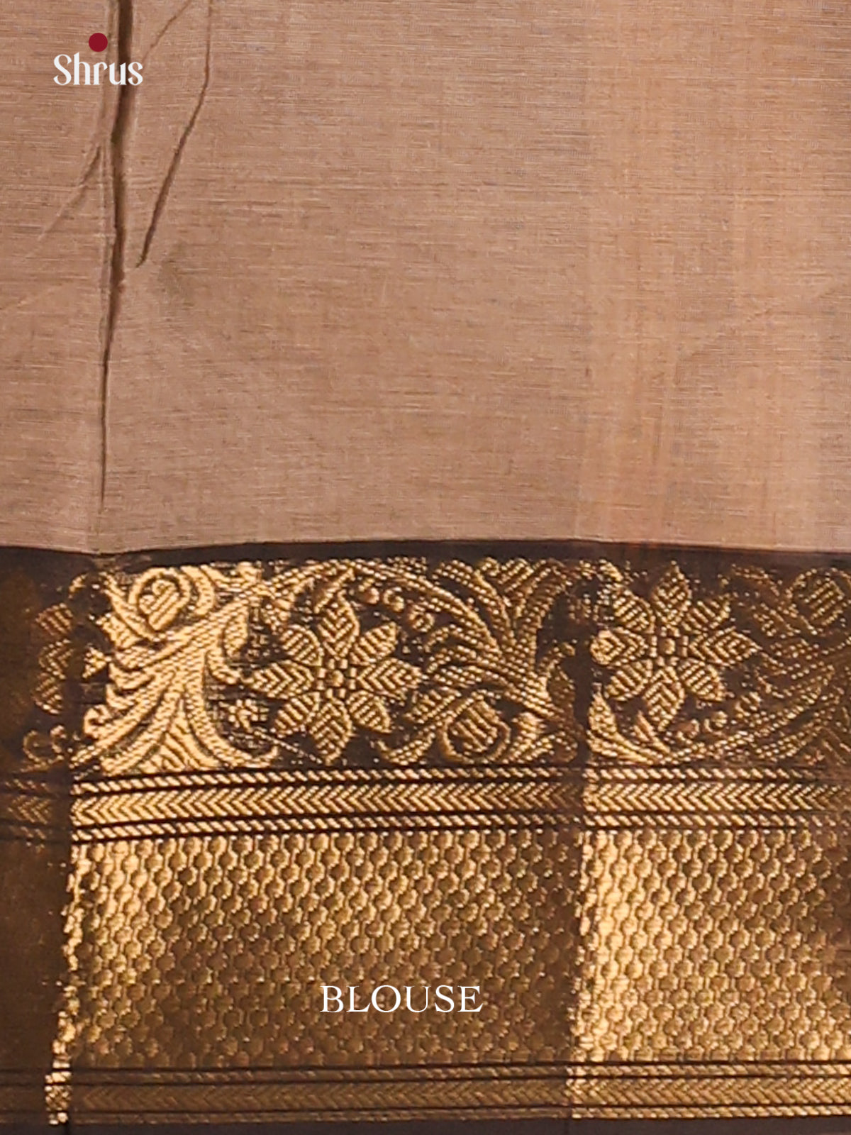Beige with Black - Chettinad Cotton Saree - DDS10037 - Shop on Shrus.com