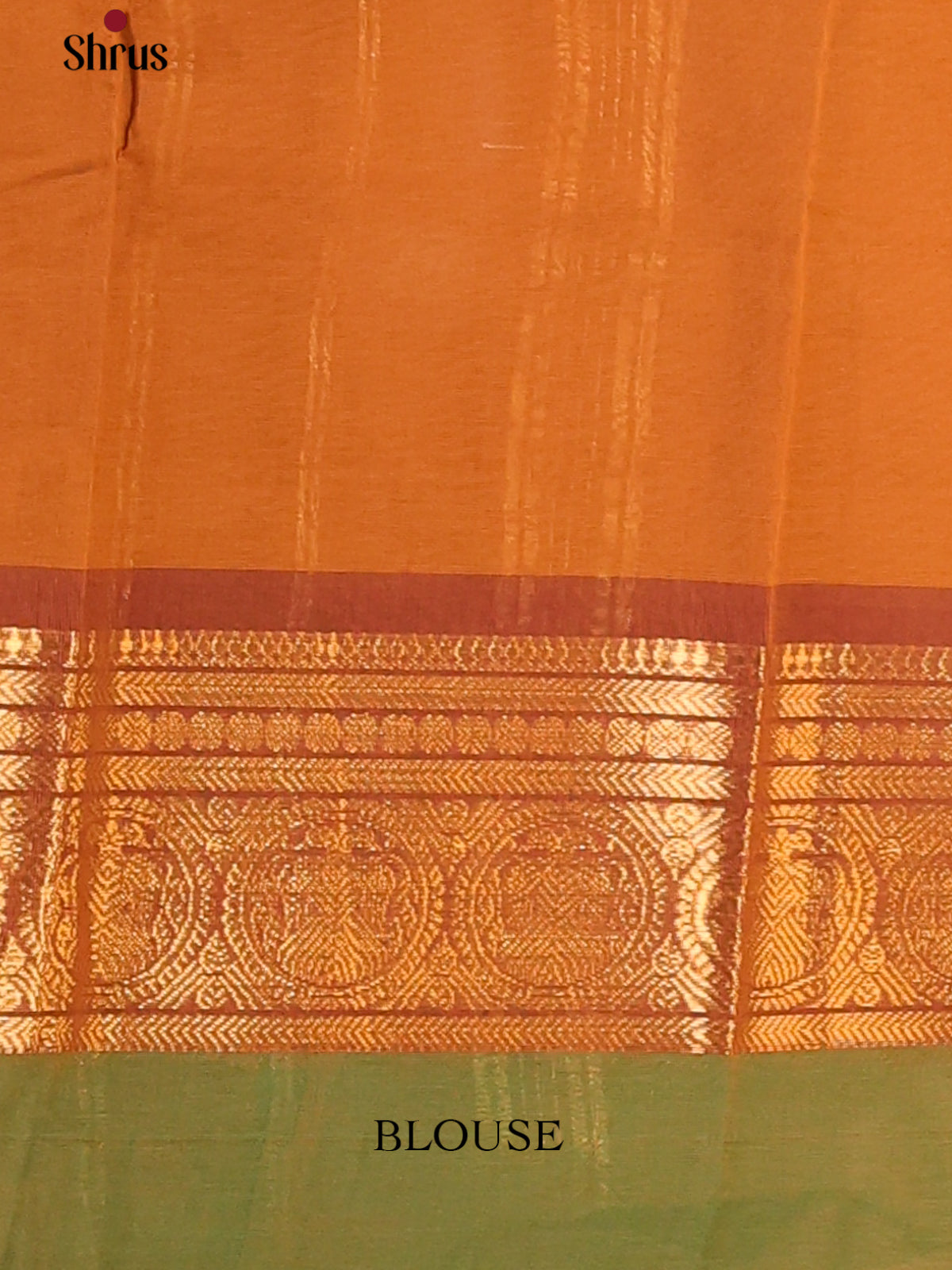 Coffee Brown with Green - Chettinad Cotton Saree - DDS10055 - Shop on Shrus.com