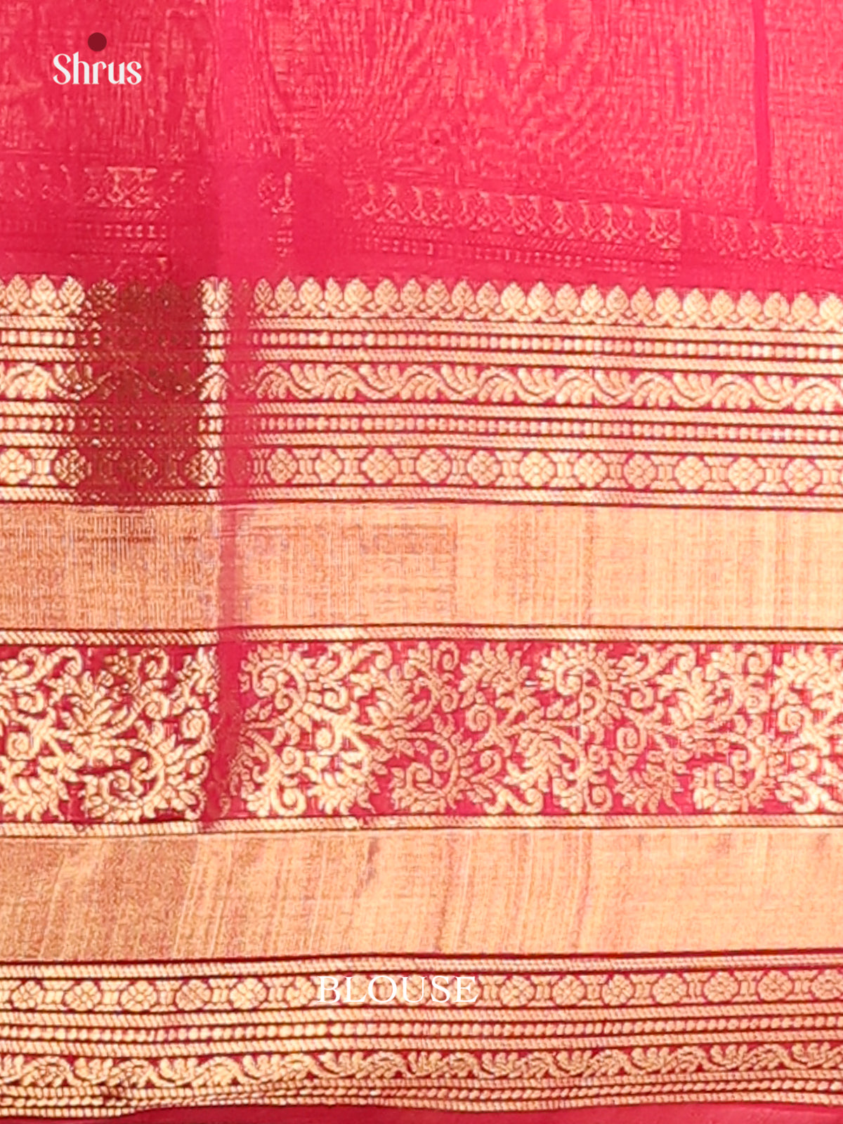 Red Silk Cotton Saree With Floral Zari Buttas Across The Body And Zari Woven Rettapet Border - Shop on Shrus.com