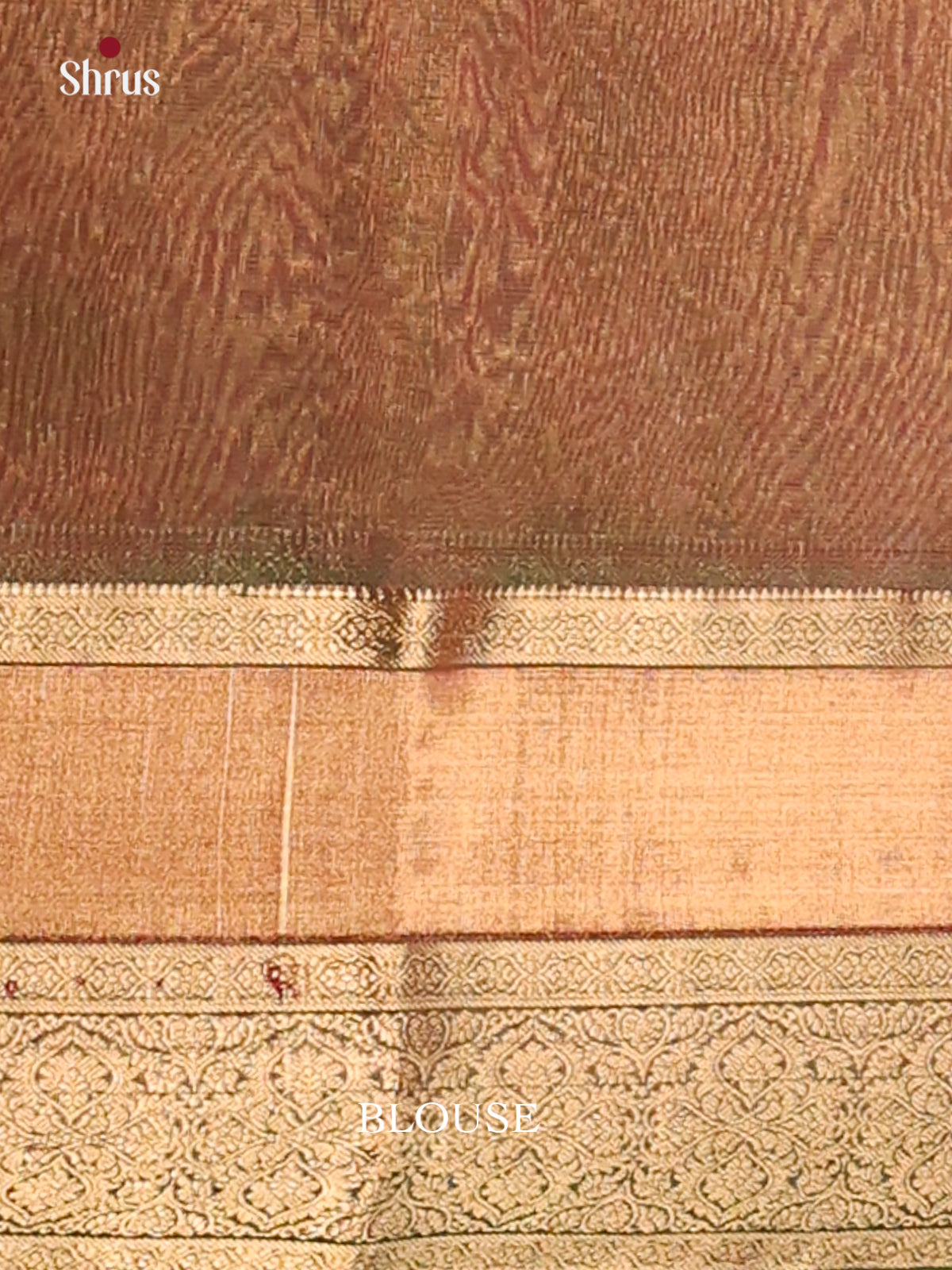 Rust with green - Silk Cotton Saree - DDS10131 - Shop on Shrus.com