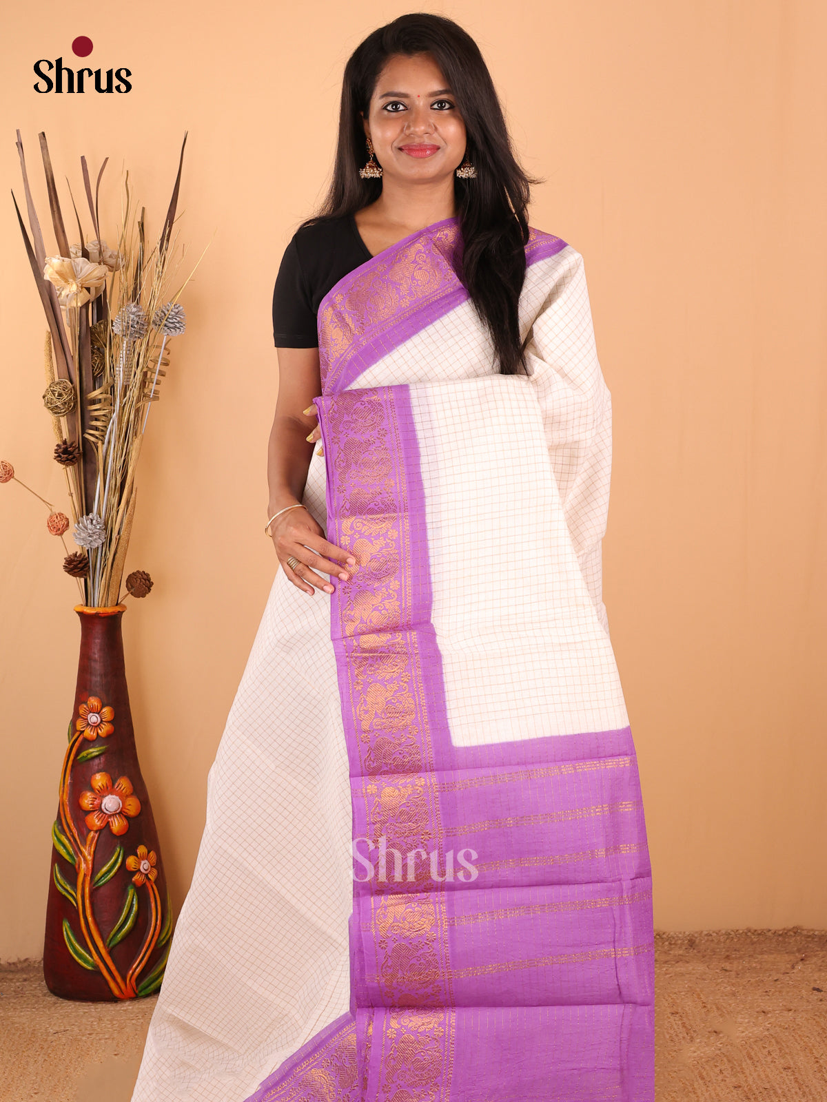 DDS11059 - Sungudi Cotton Saree - Shop on Shrus.com