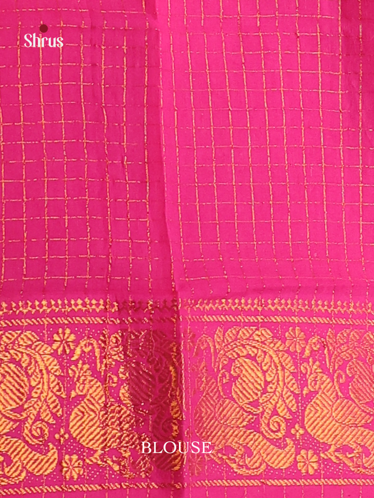 Cream with Pink - DDS11070 - Sungudi Cotton Saree - Shop on Shrus.com