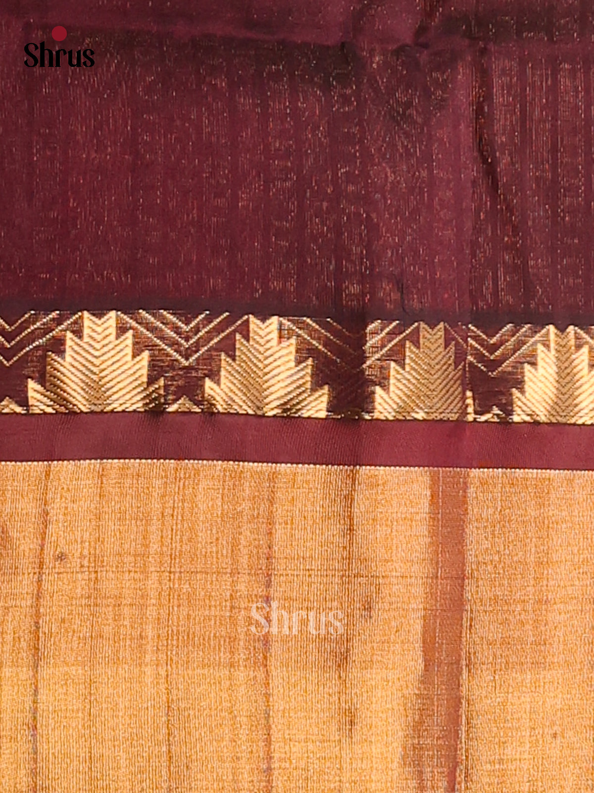 Pink with Brown - DDS12104 - Silk Cotton Saree - Shop on Shrus.com